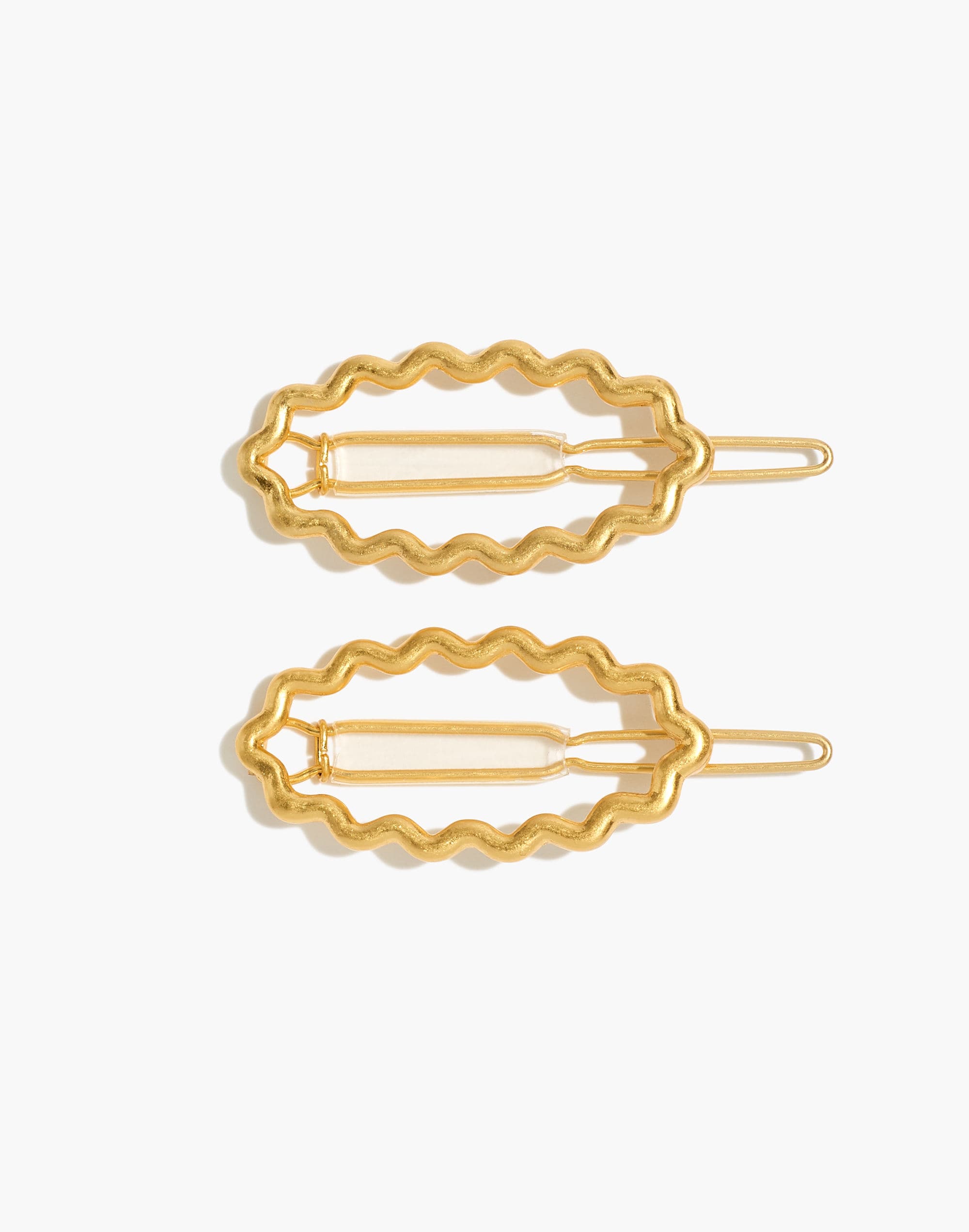 Two-Pack Zigzag Oval Hair Clips
