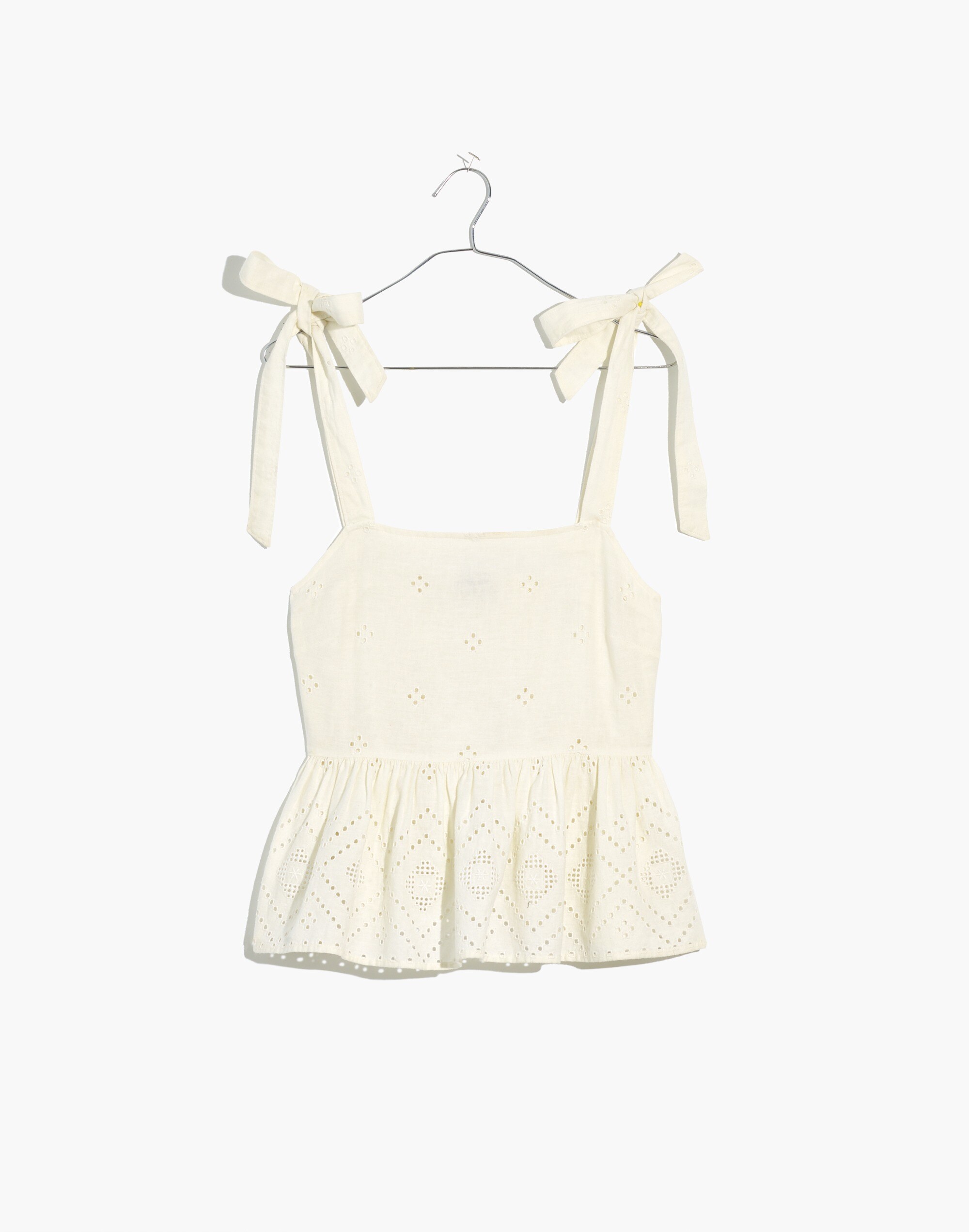 Plus Rosalie Tie-Strap Top in Geo Eyelet
