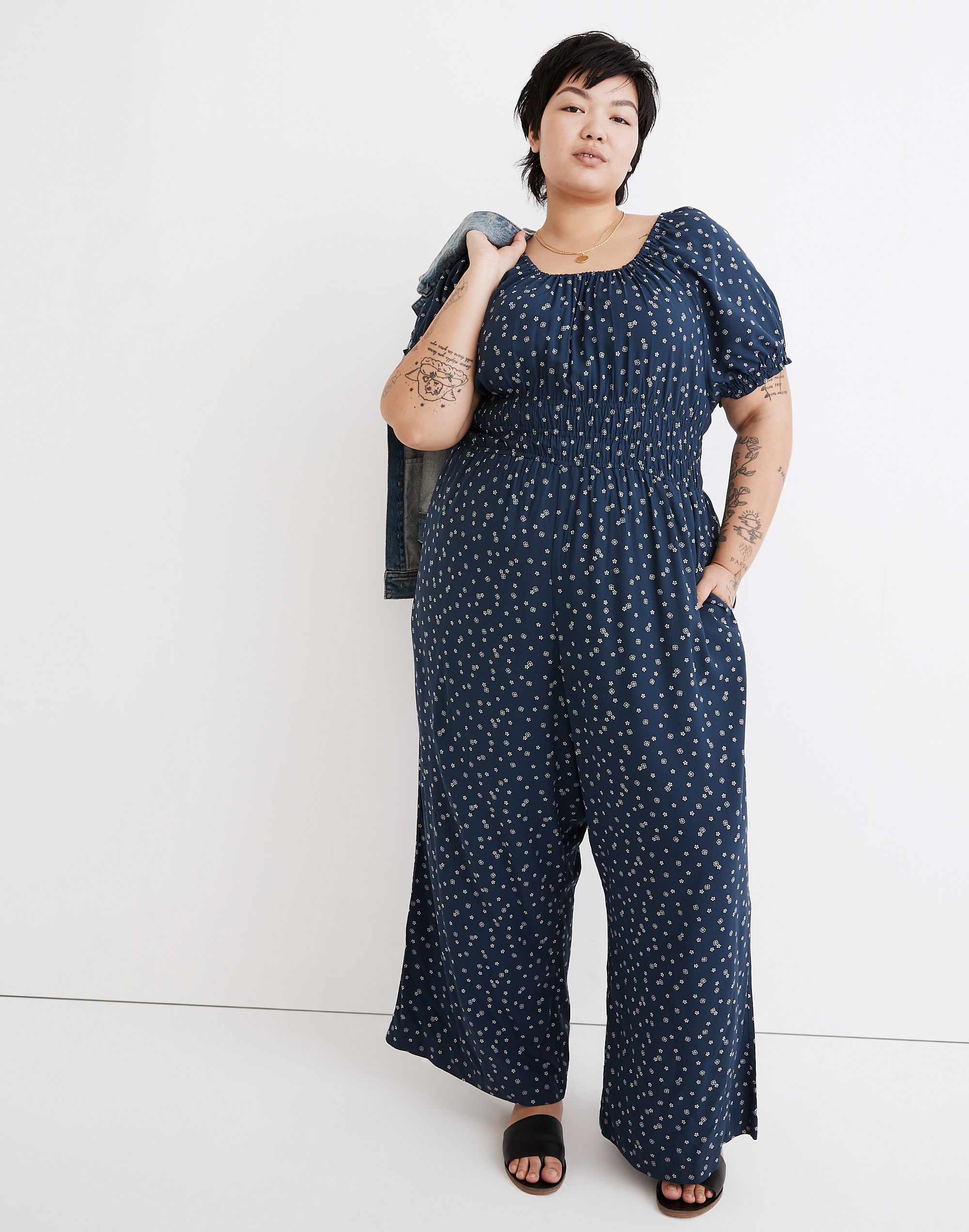 Plus Sophia Jumpsuit in Bandana Flower