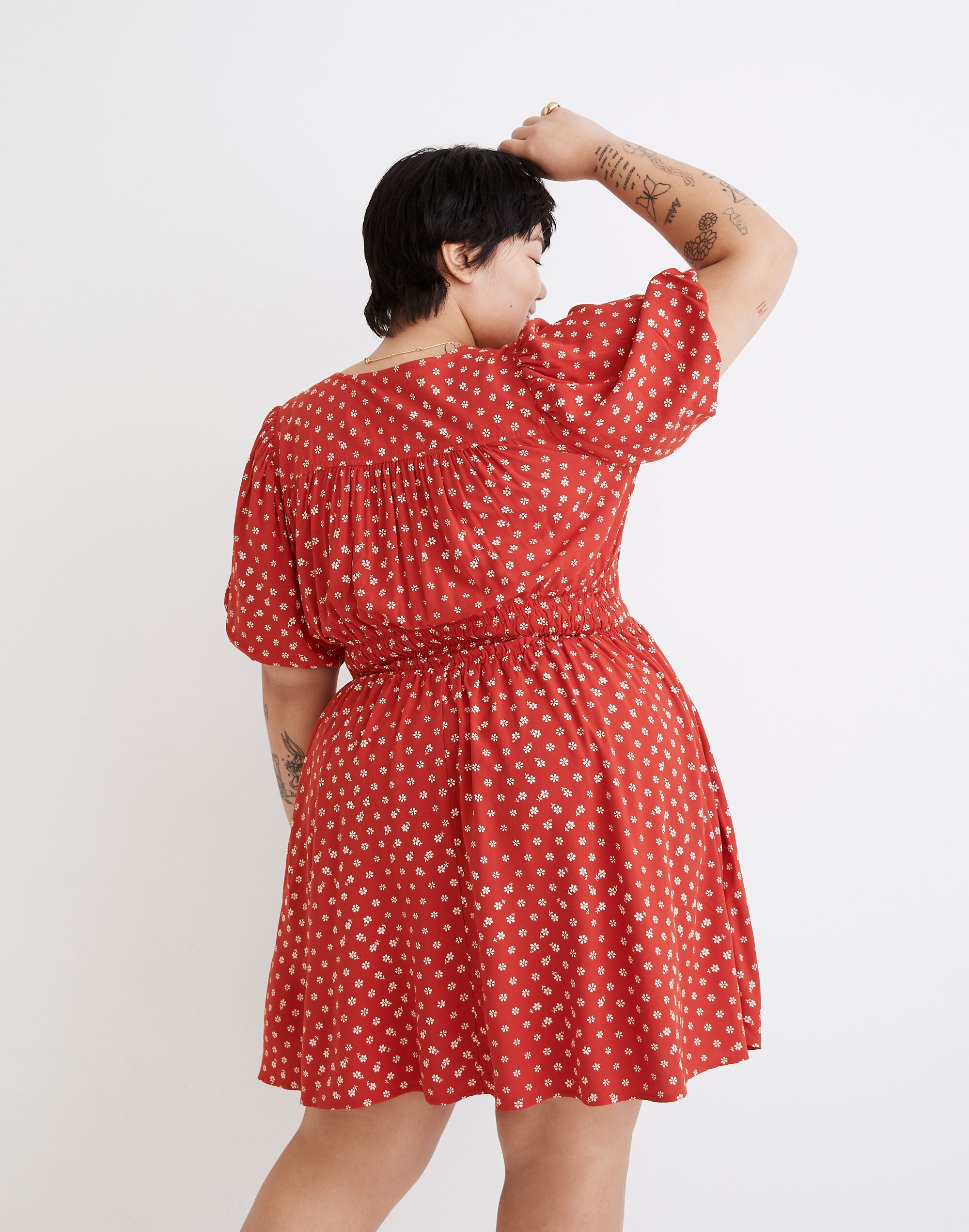 Plus Sophia Mini Dress in Bandana Flower