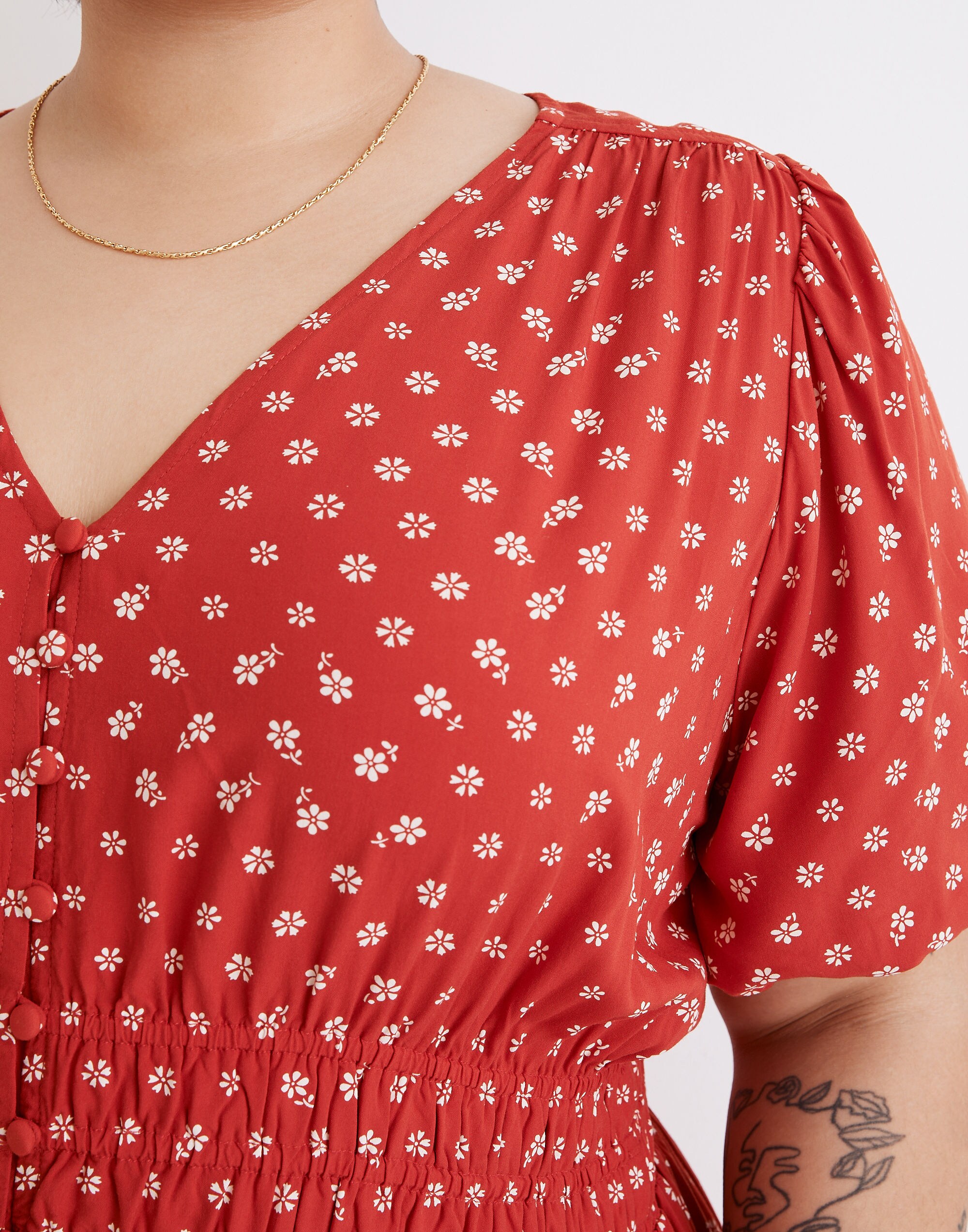 Plus Sophia Mini Dress in Bandana Flower