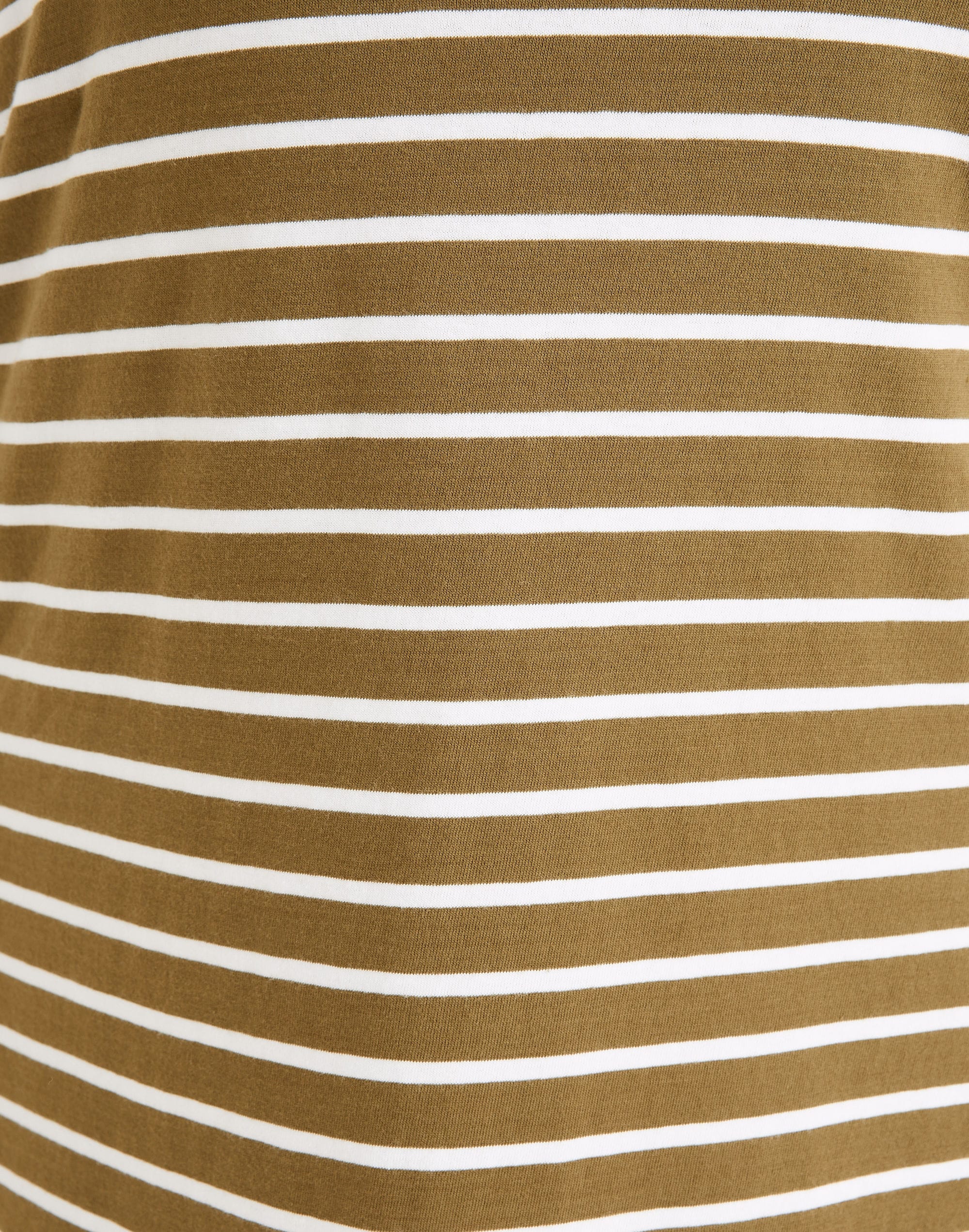 Plus Organic Cotton Crewneck Tank Midi Dress in Stripe