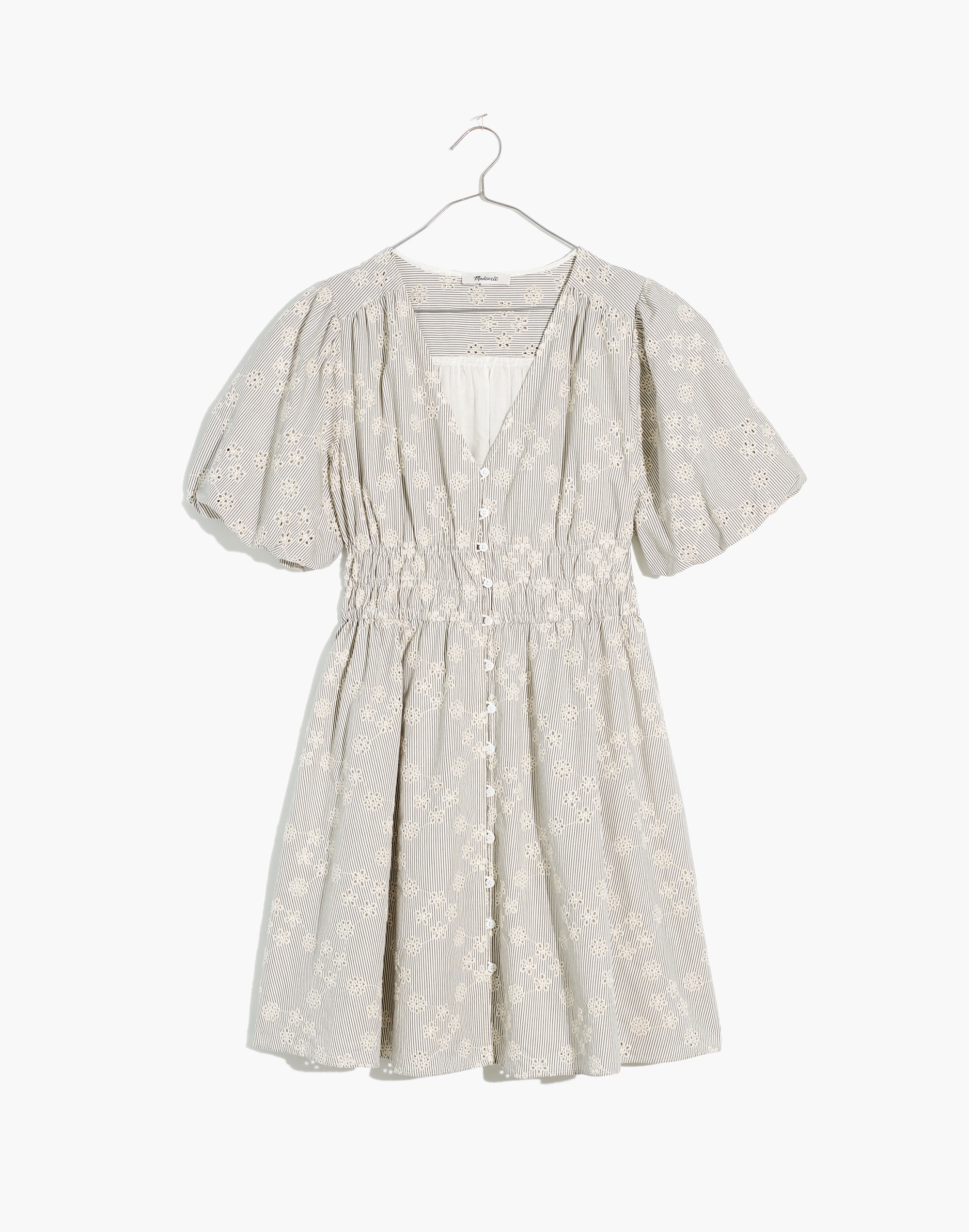 Plus Eyelet Sophia Mini Dress in Stripe