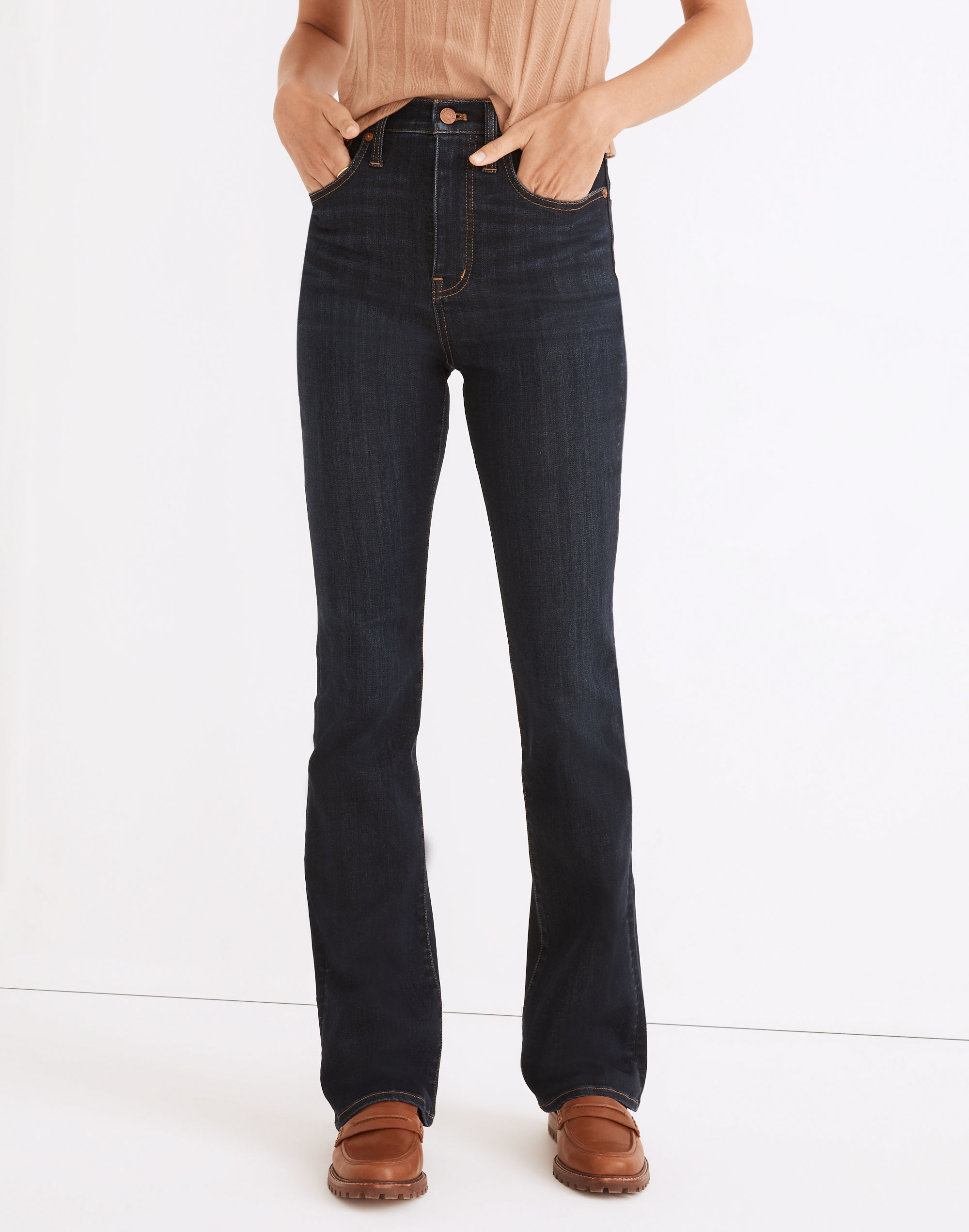 11" High-Rise Flare Jeans in Larkspur Wash: TENCEL&trade; Denim Edition