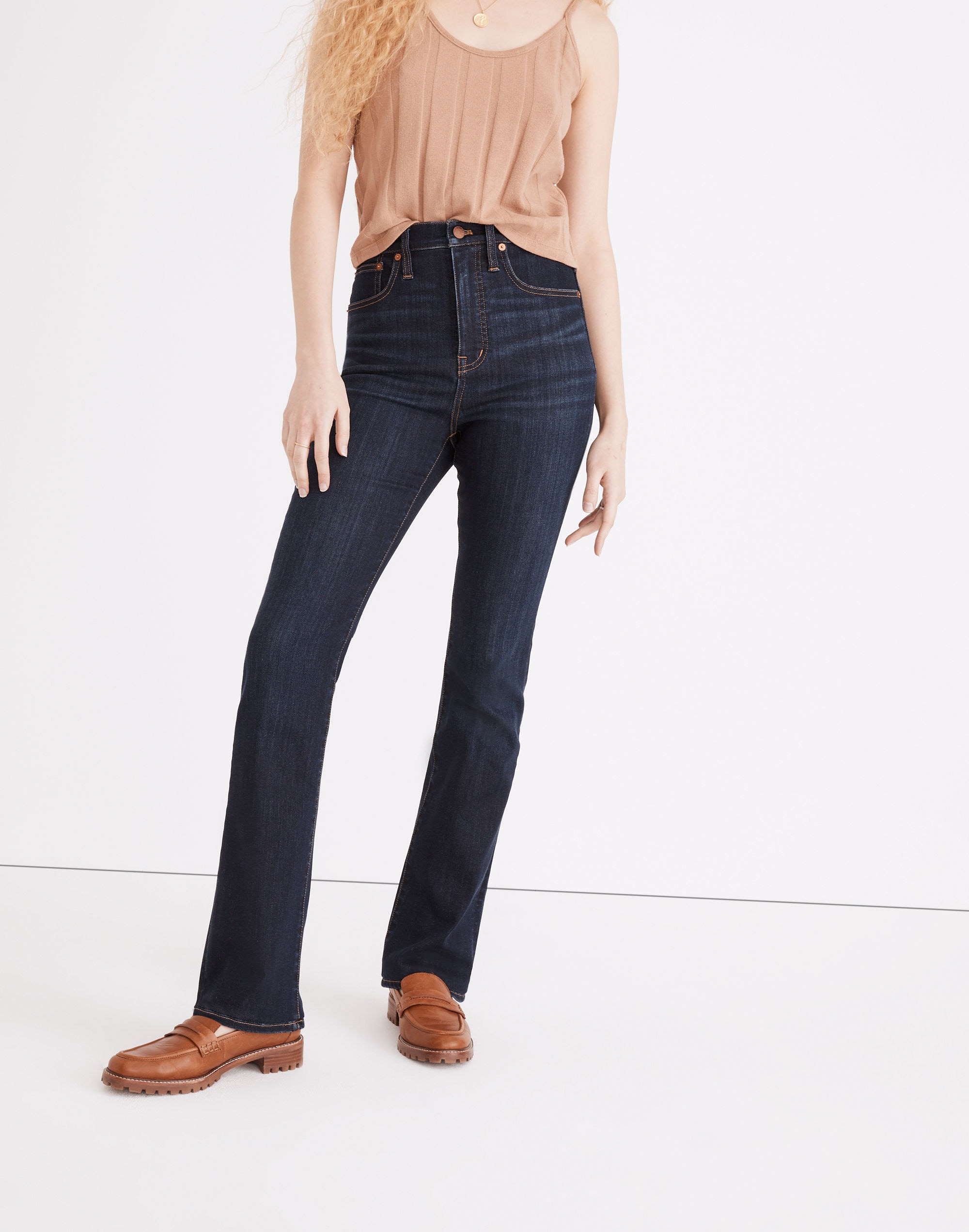 11" High-Rise Flare Jeans in Larkspur Wash: TENCEL&trade; Denim Edition