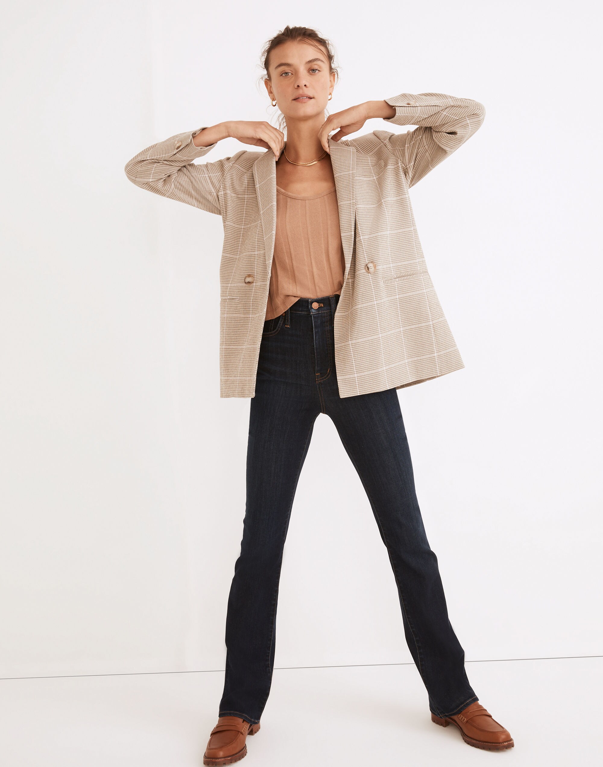 11" High-Rise Flare Jeans in Larkspur Wash: TENCEL&trade; Denim Edition