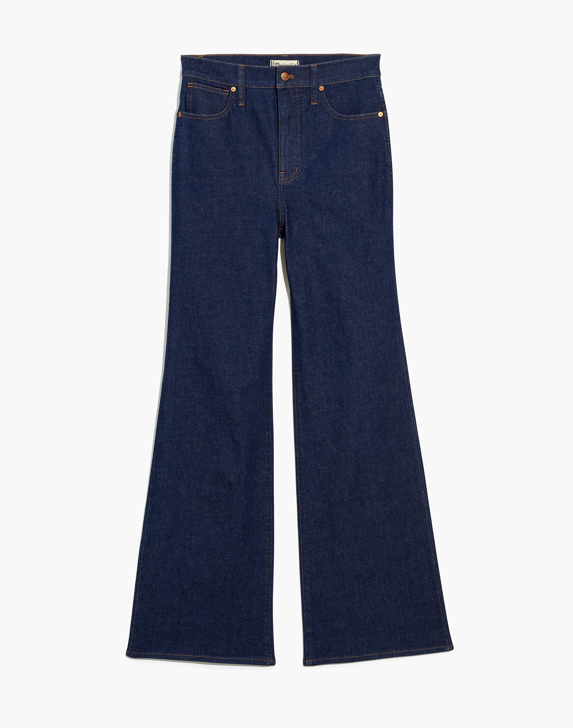 11" High-Rise Flare Jeans in Wrenford Wash