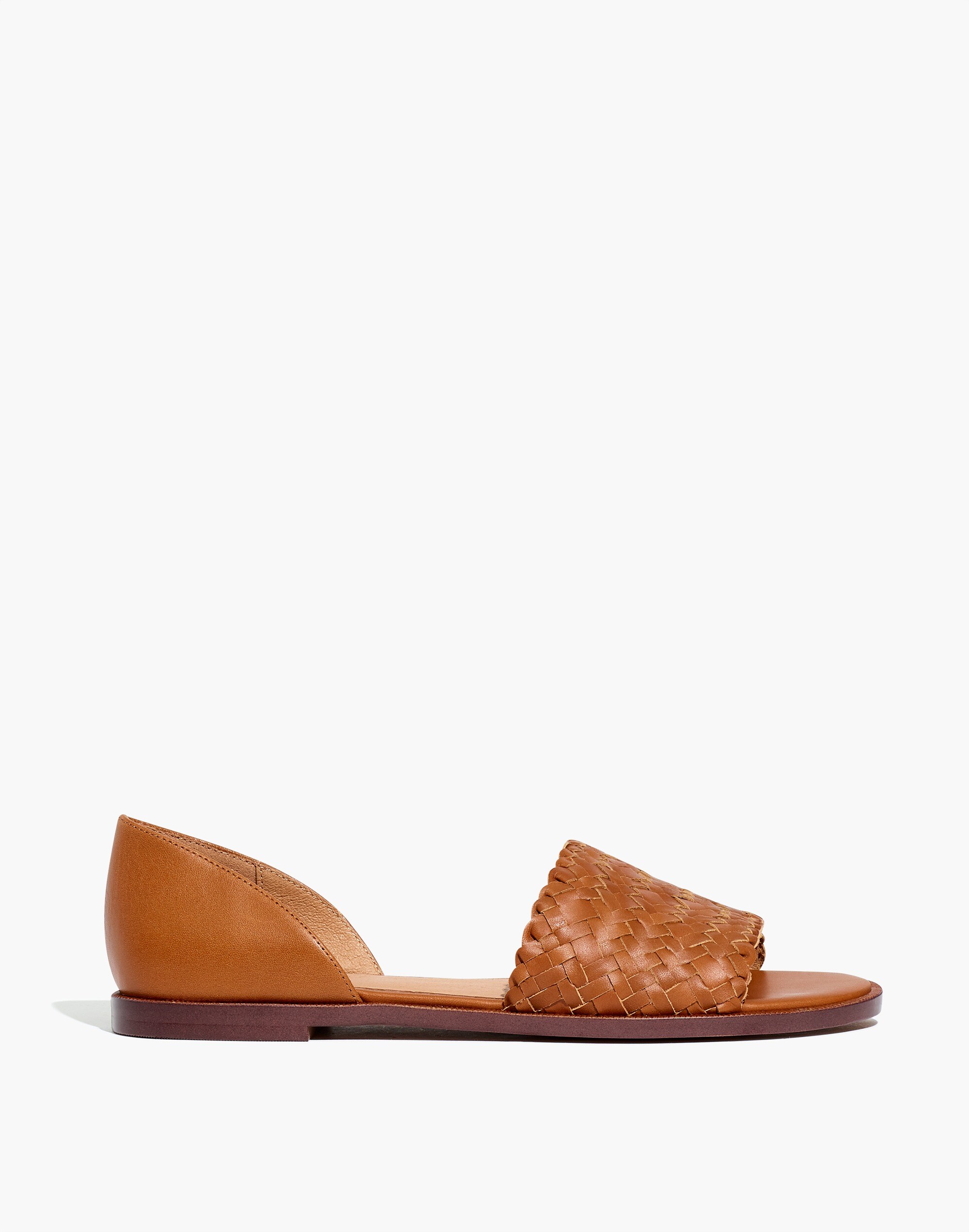 The Kinsley d'Orsay Flat in Woven Leather