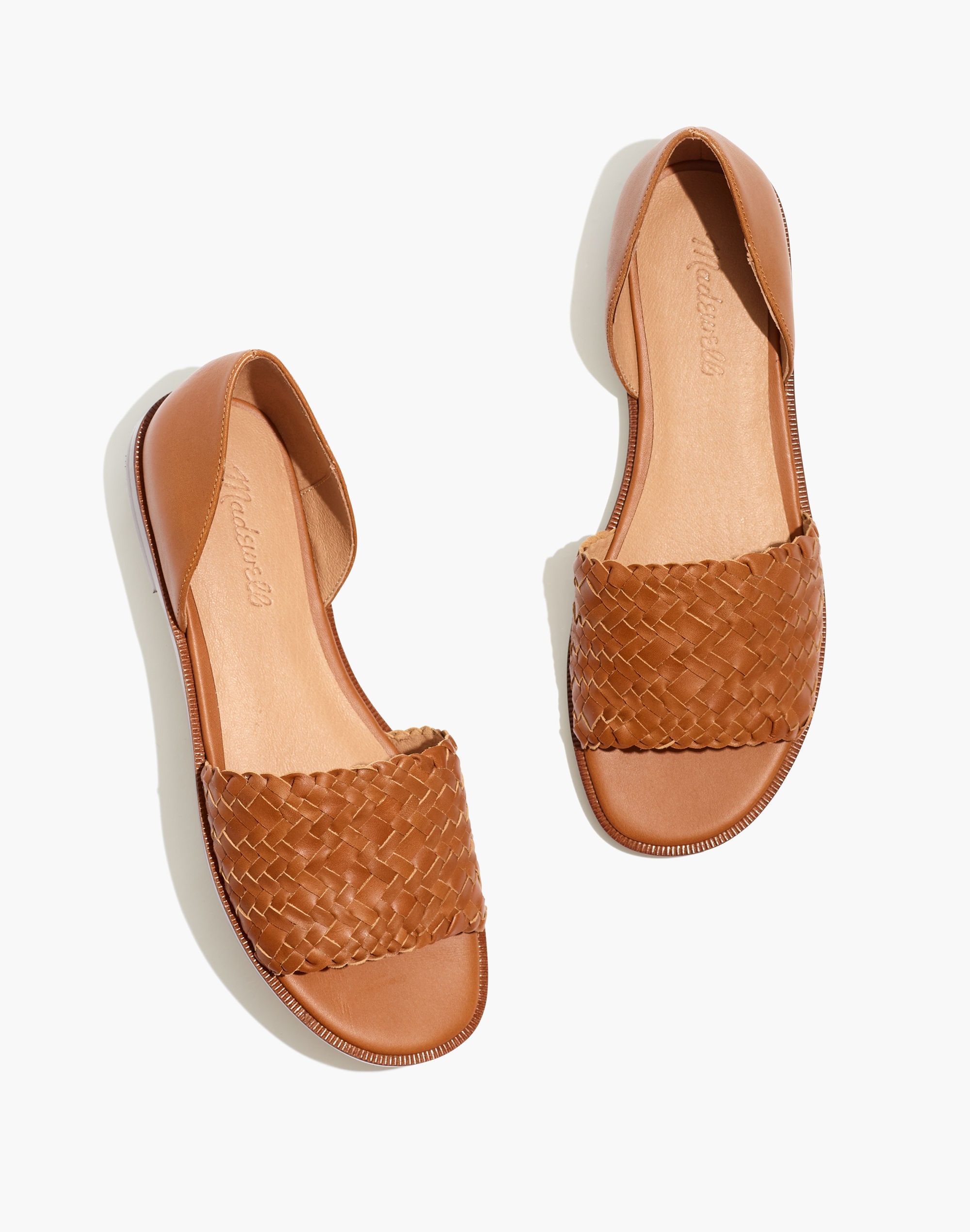 The Kinsley d'Orsay Flat in Woven Leather