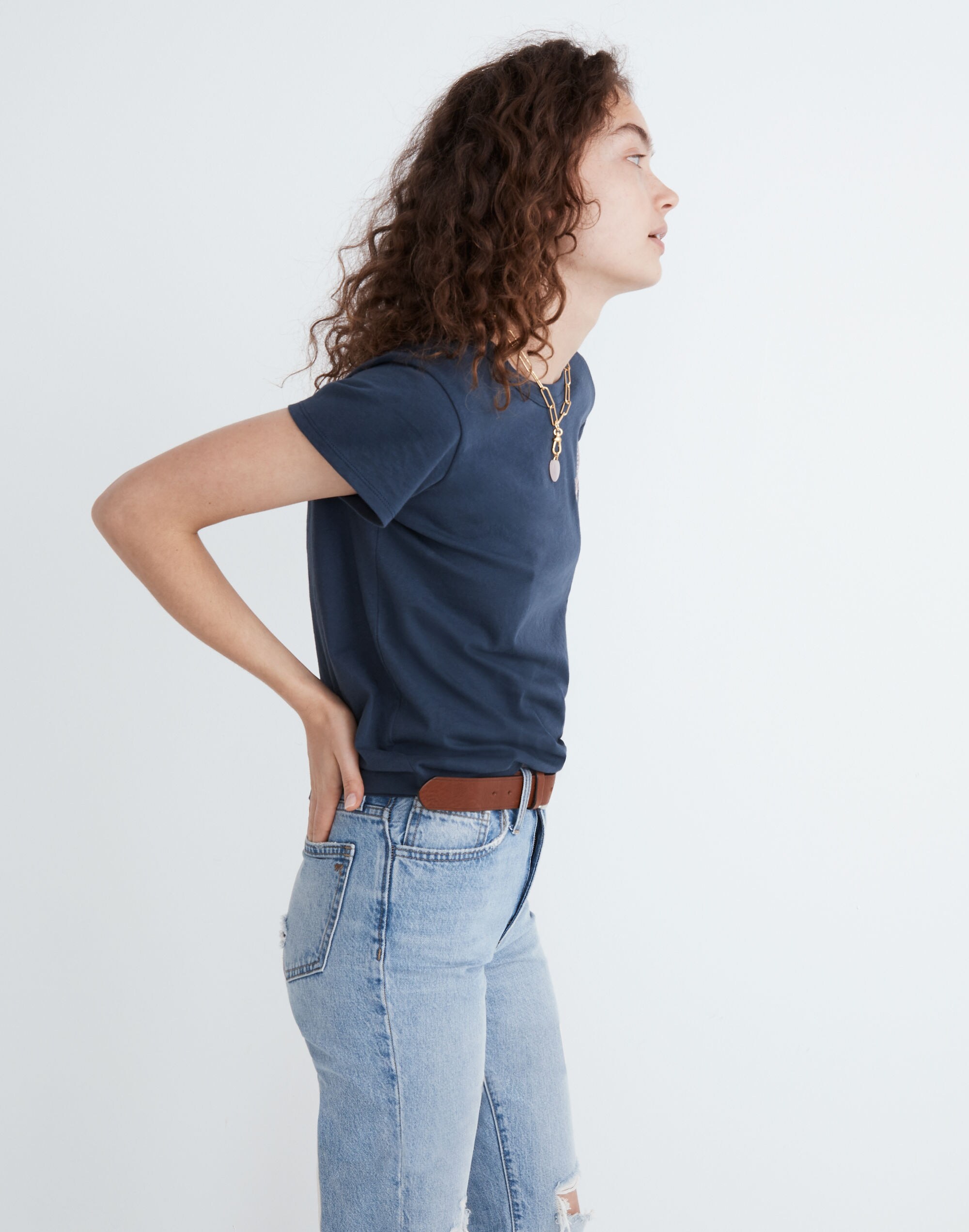 Madewell x Made Some Souvenirs Embroidered Perfect Vintage Tee
