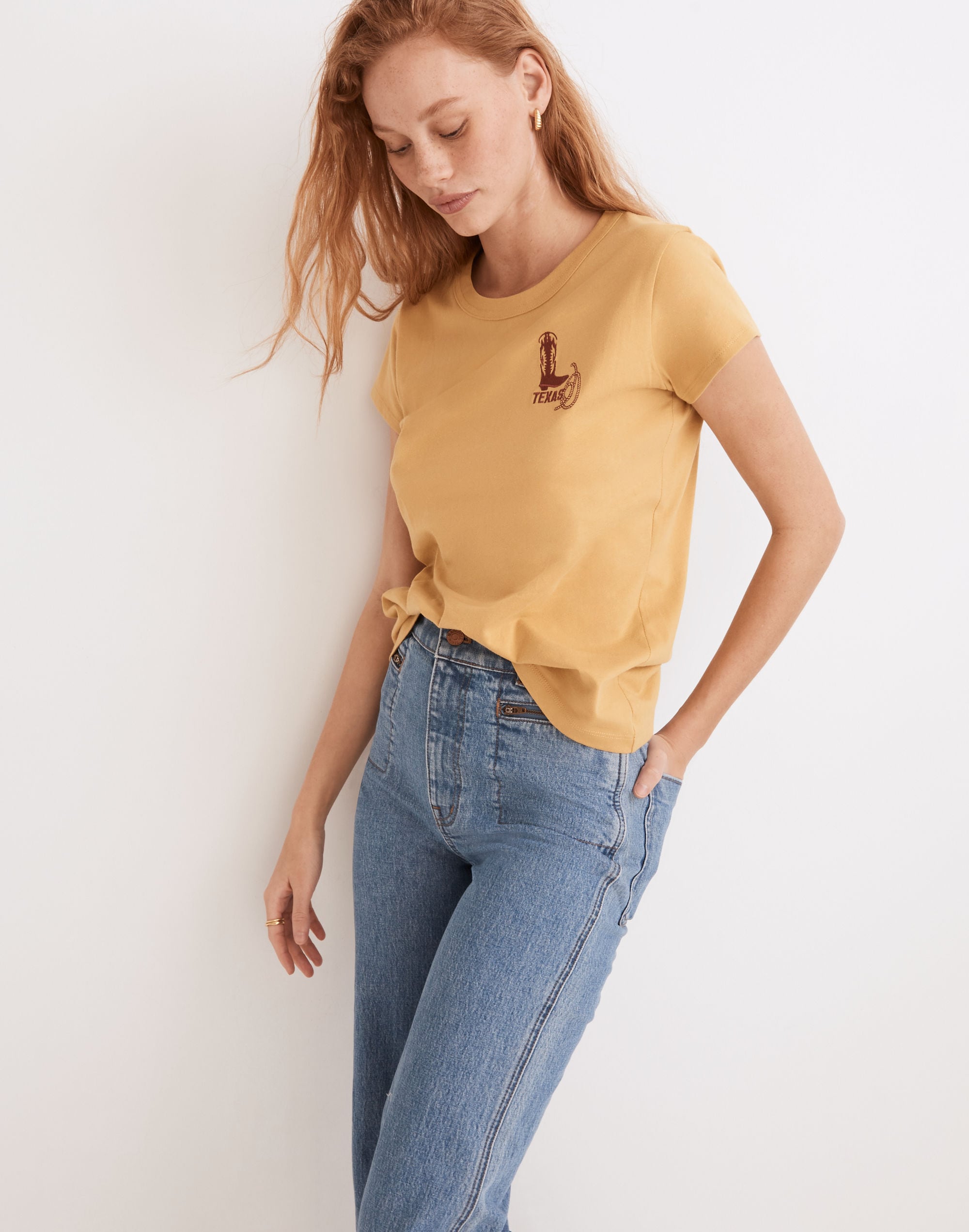 Madewell x Made Some Souvenirs Embroidered Perfect Vintage Tee