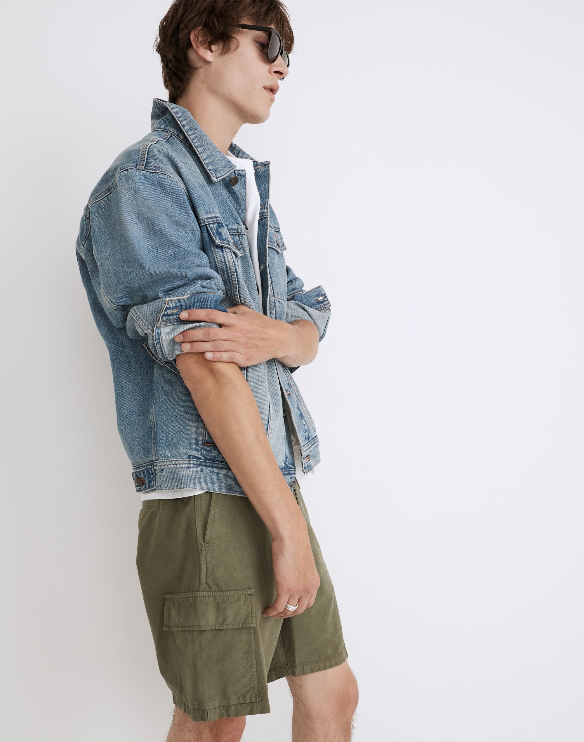 6 1/2" Garment-Dyed Hybrid Cargo Shorts