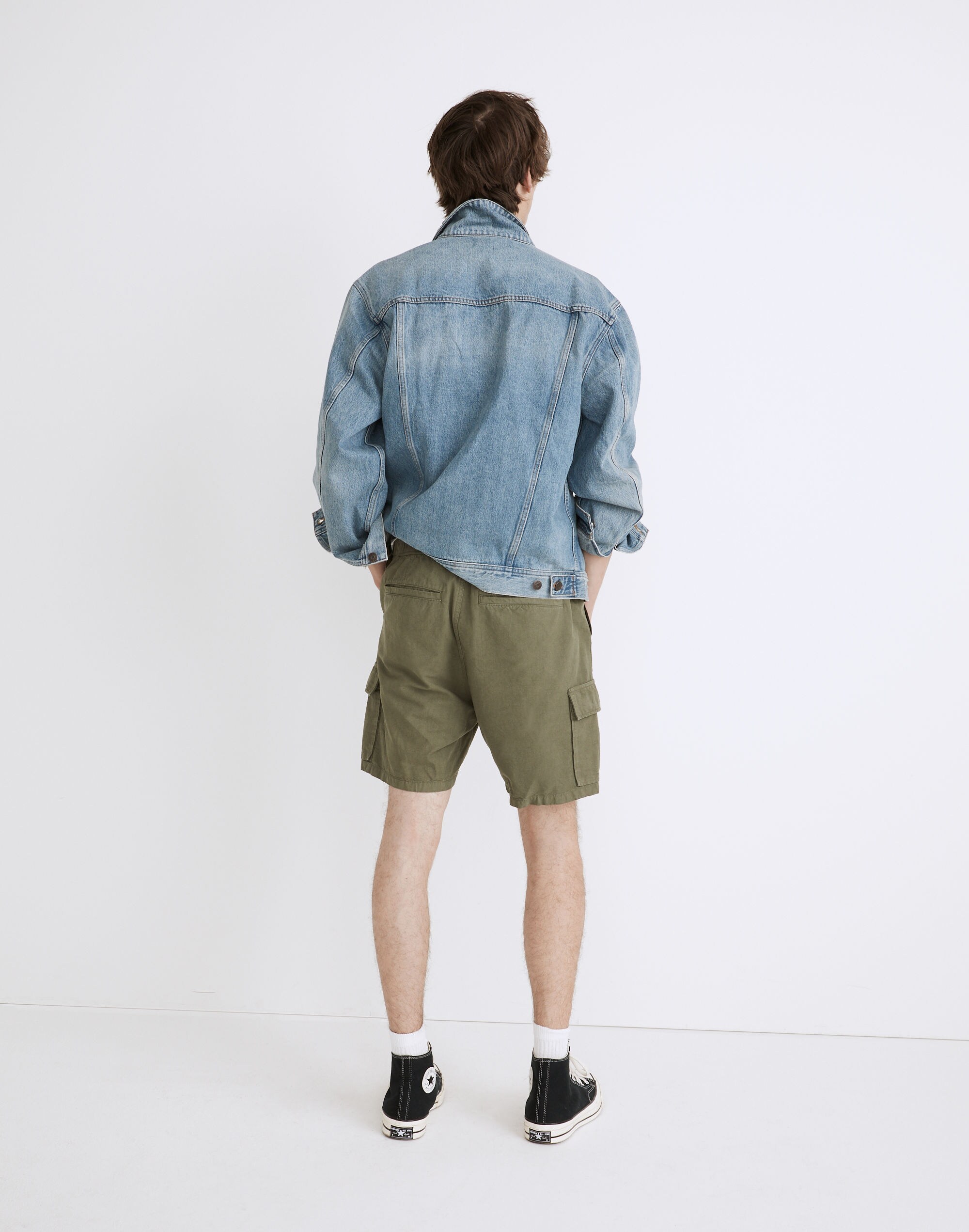 6 1/2" Garment-Dyed Hybrid Cargo Shorts
