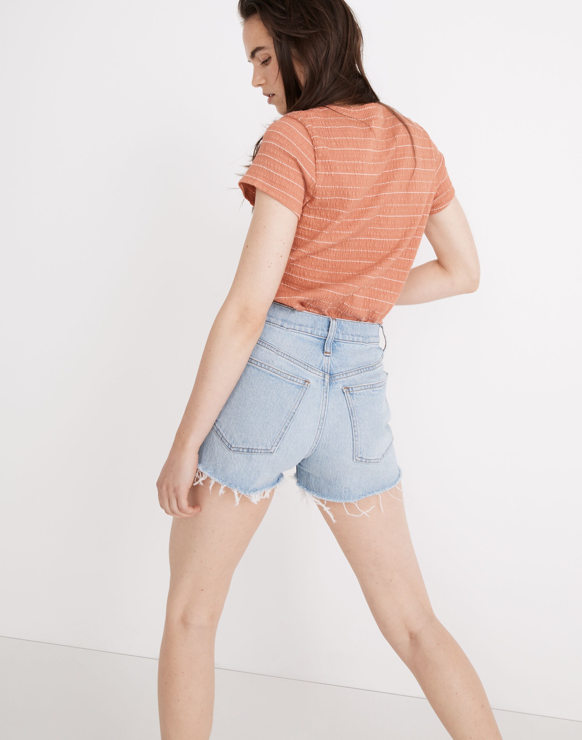 The Perfect Jean Short in Fiore Wash: Destroyed Edition