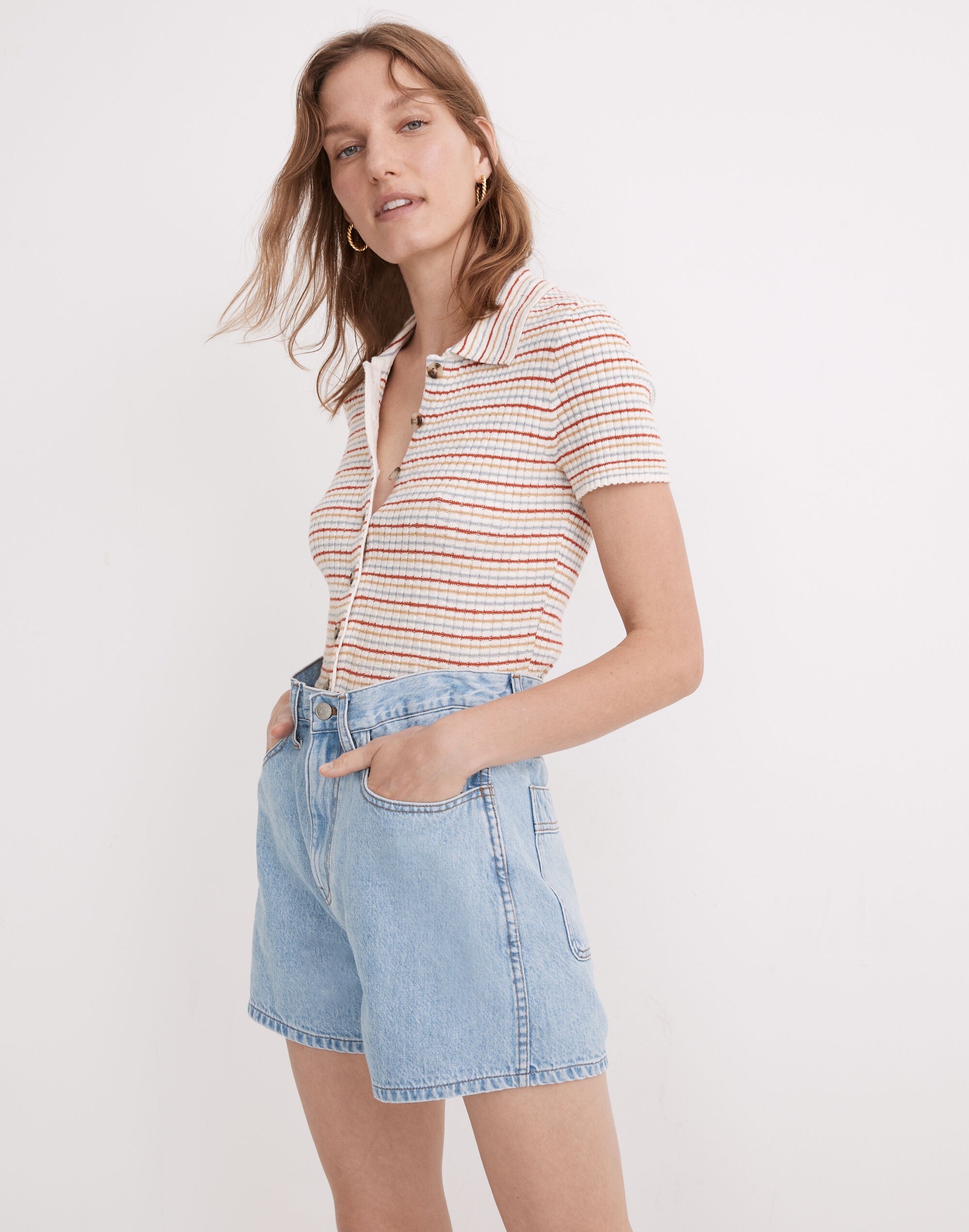 Convertible Paperbag Jean Shorts