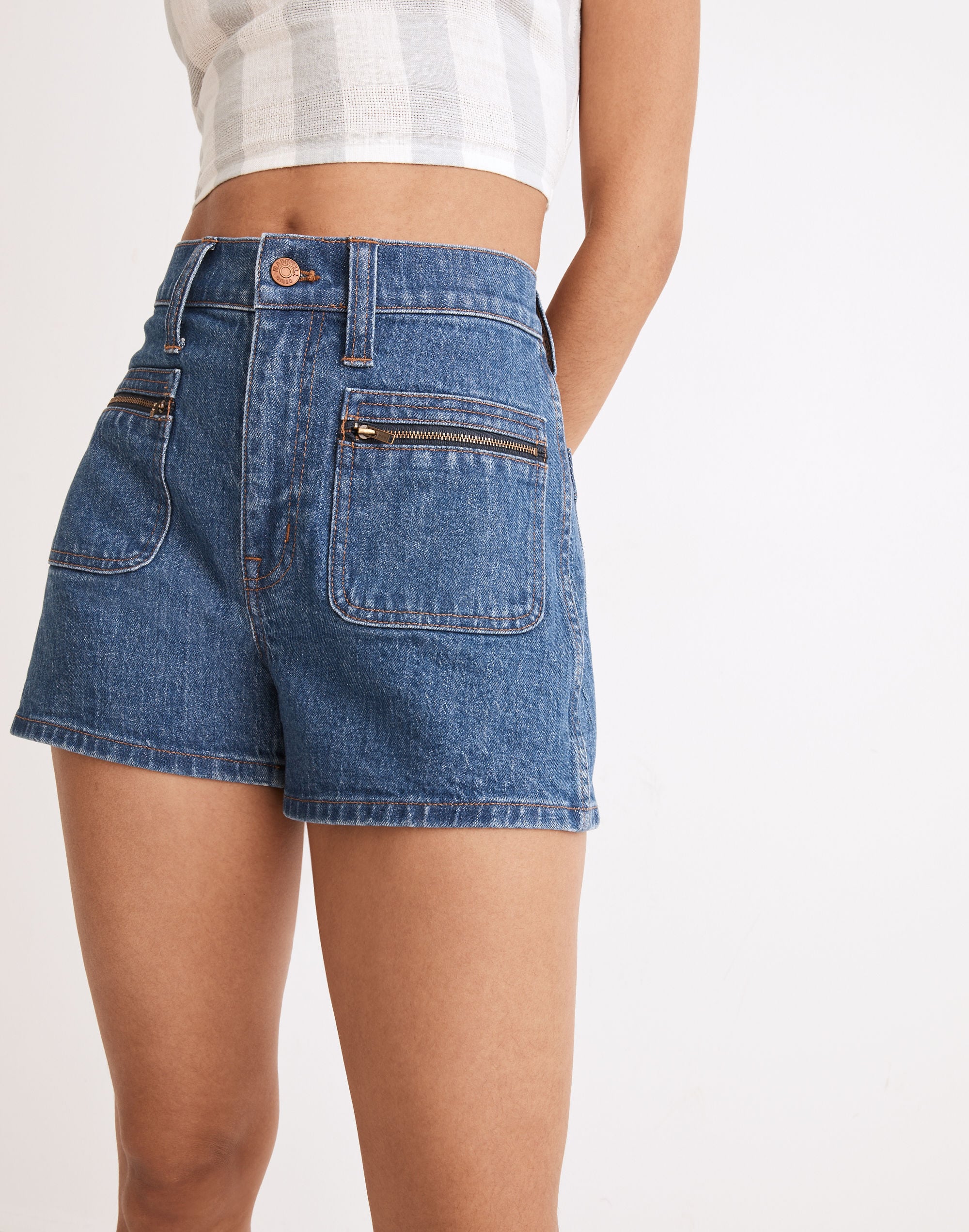 Denim Zip-Pocket Shorts | Madewell