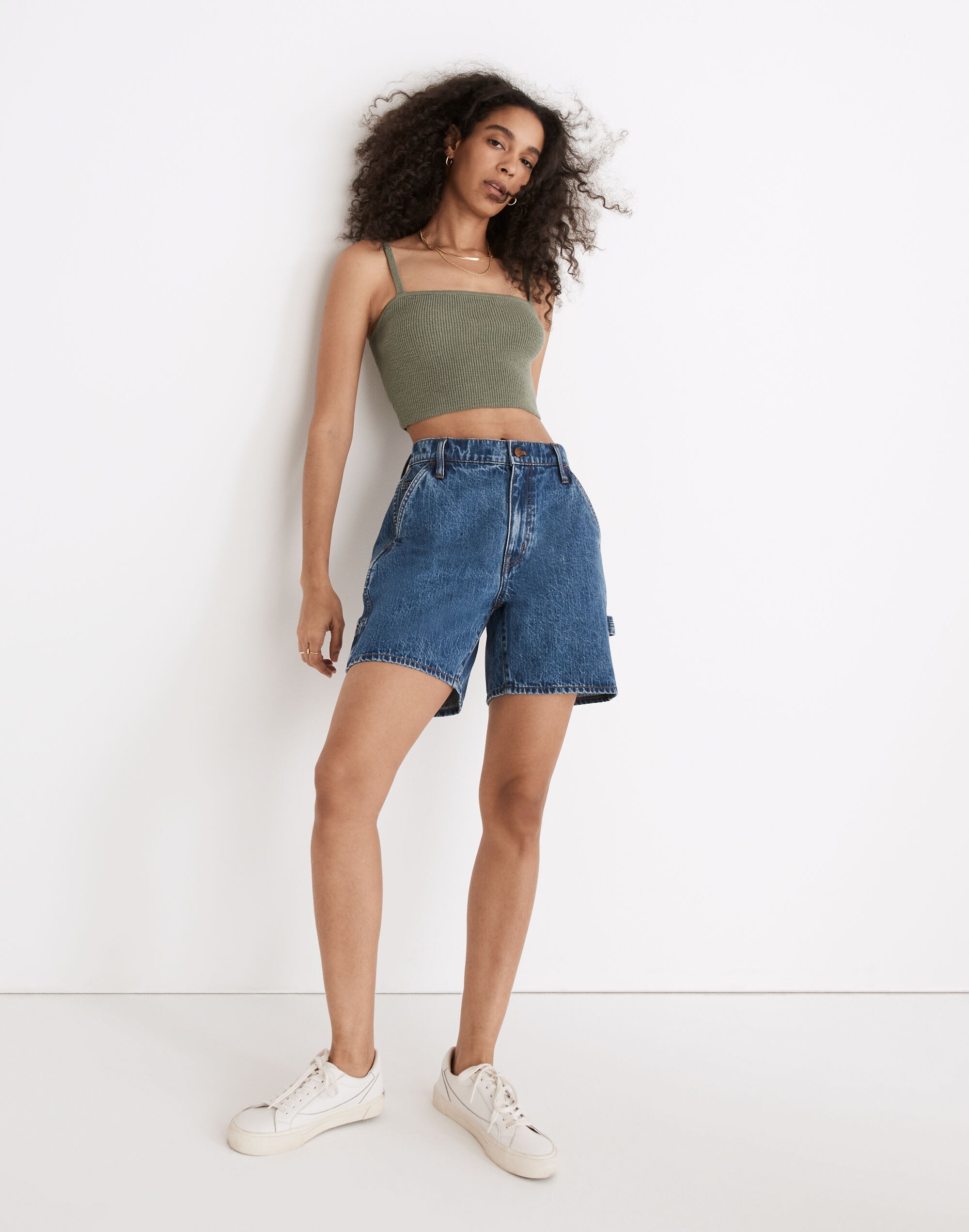 Baggy Carpenter Jean Shorts in Delemere Wash