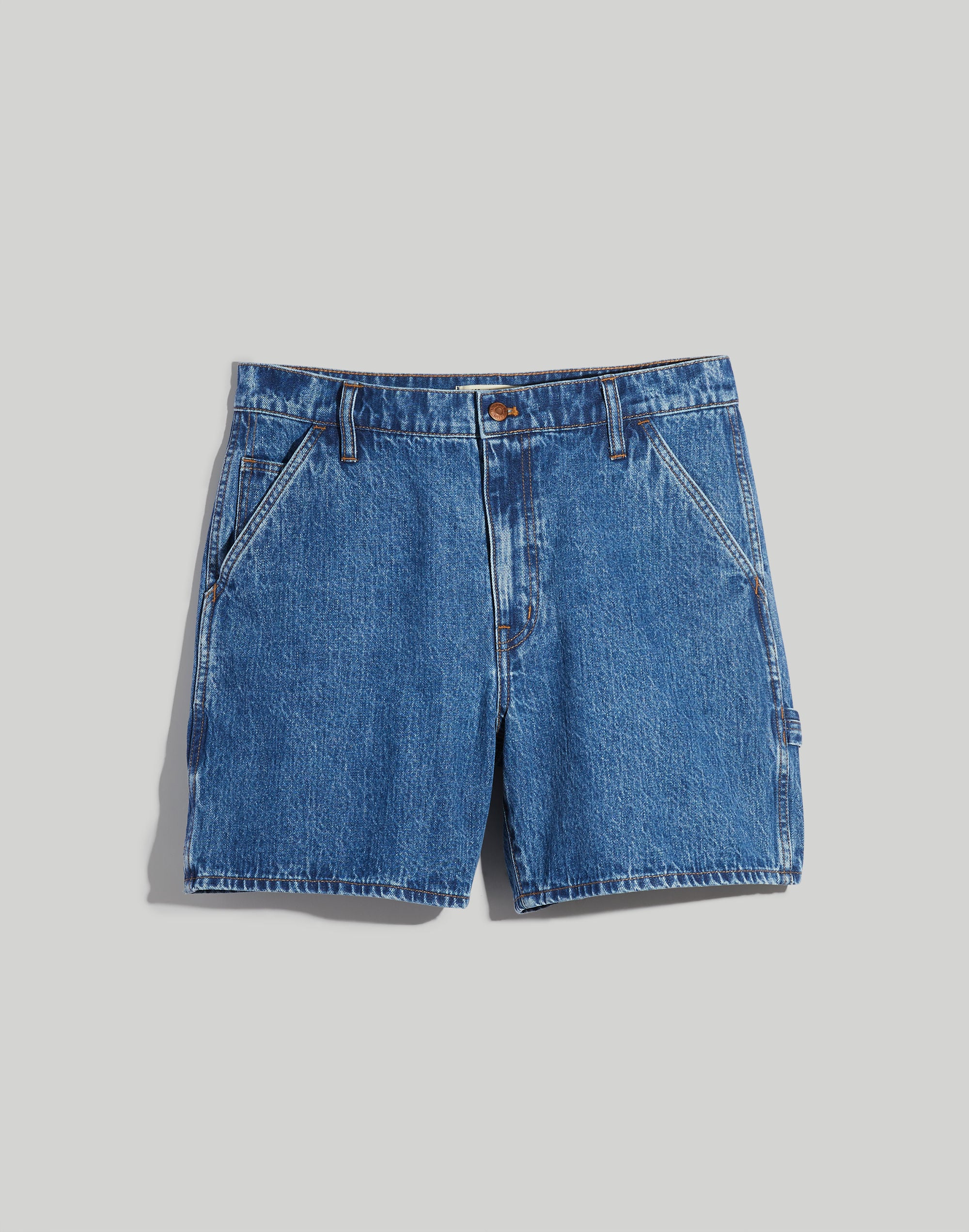 Baggy Carpenter Jean Shorts in Delemere Wash