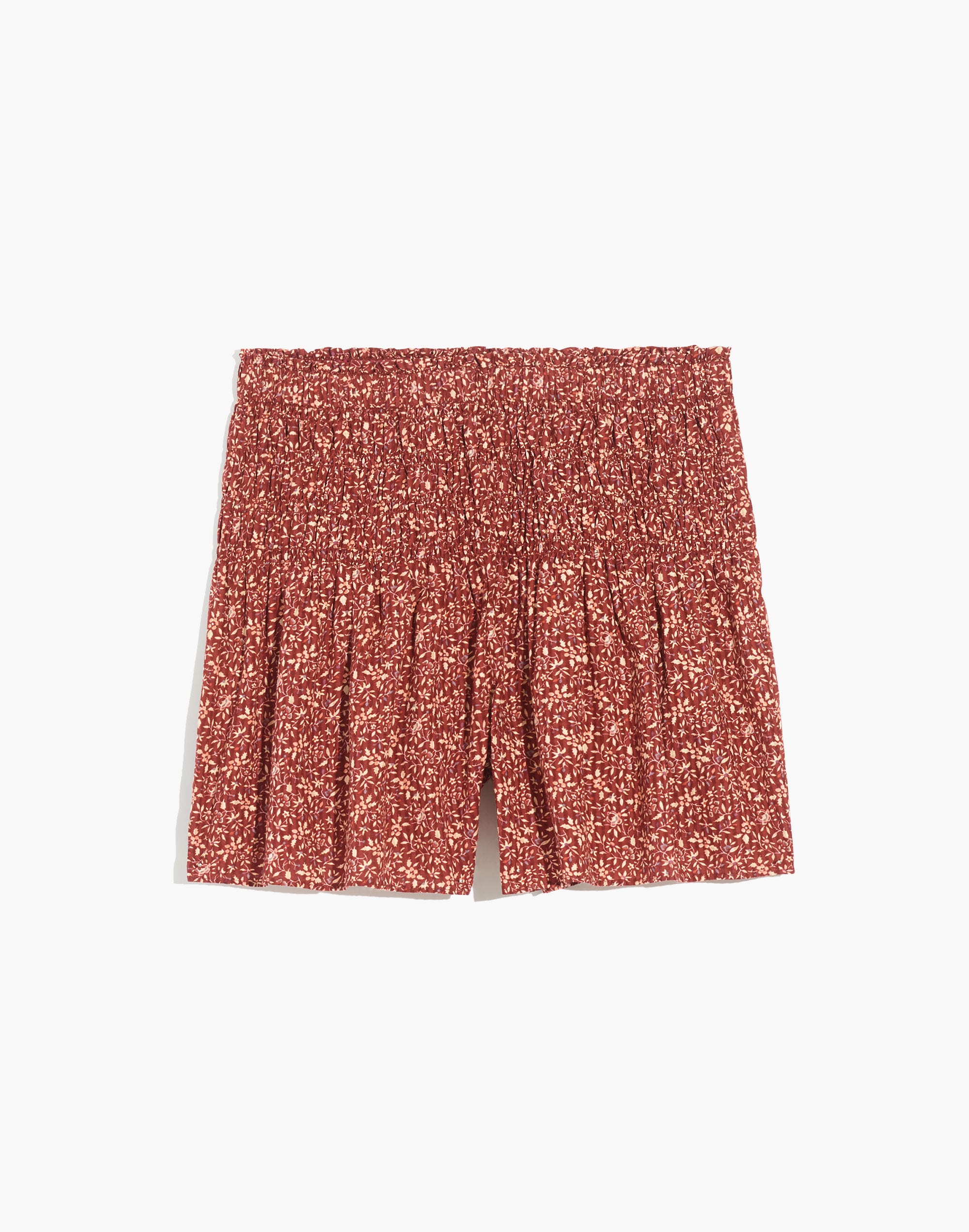 Smocked Pull-On Shorts in Florentine Floral