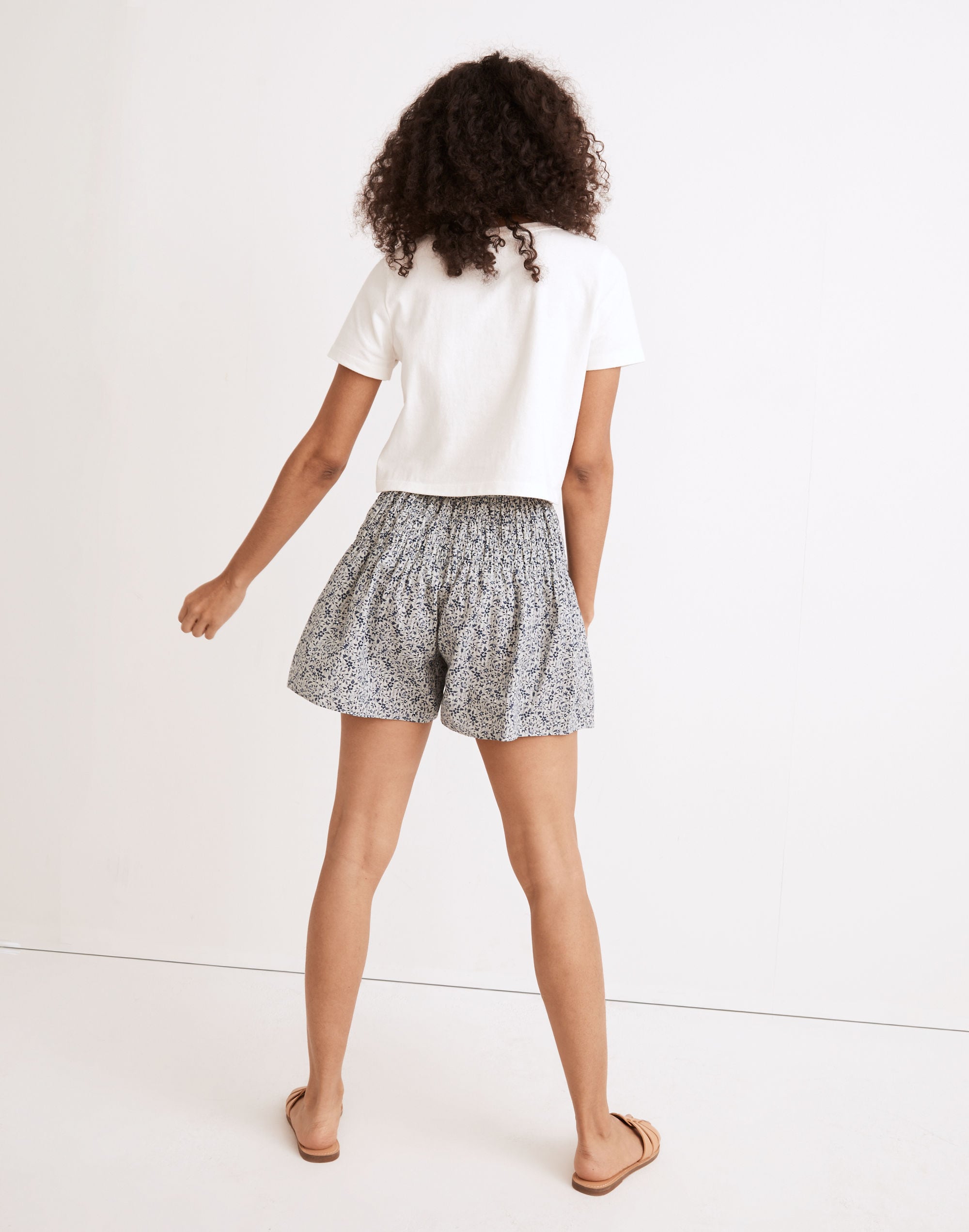 Smocked Pull-On Shorts in Florentine Floral