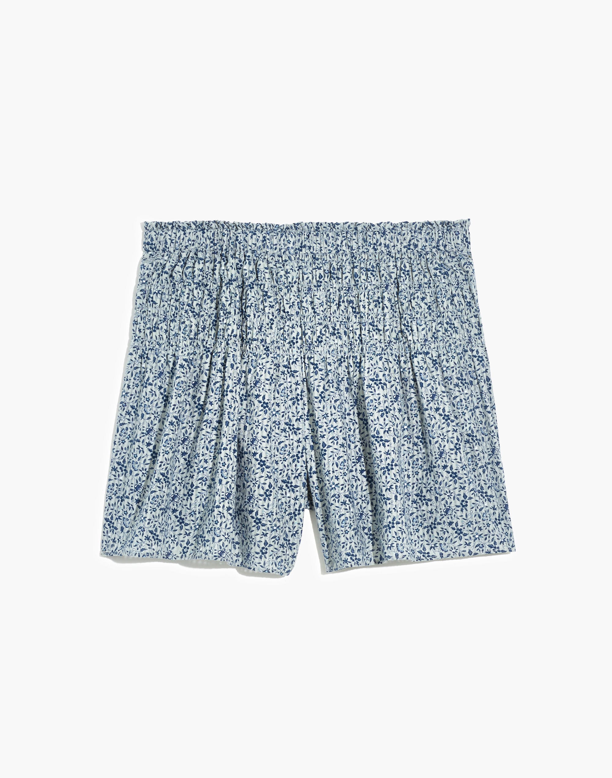 Smocked Pull-On Shorts in Florentine Floral