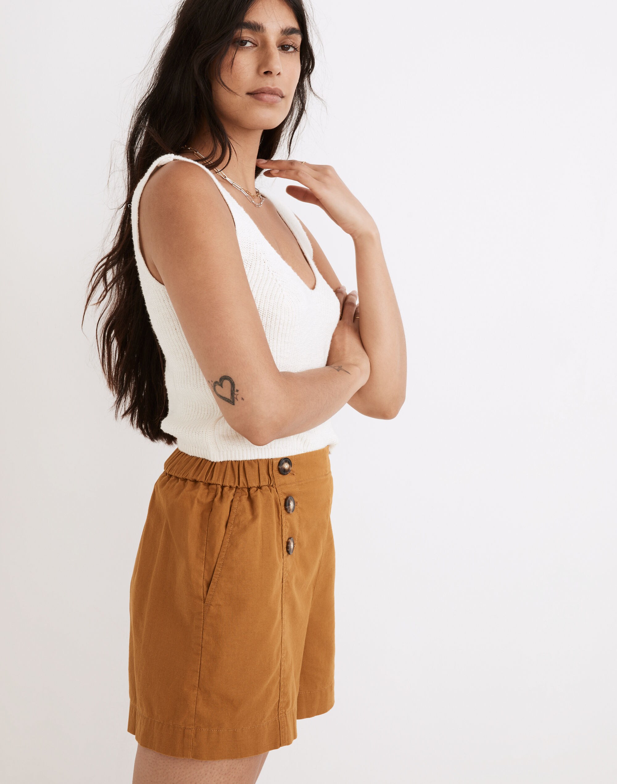 Hemp-Cotton Pull-On Sailor Shorts