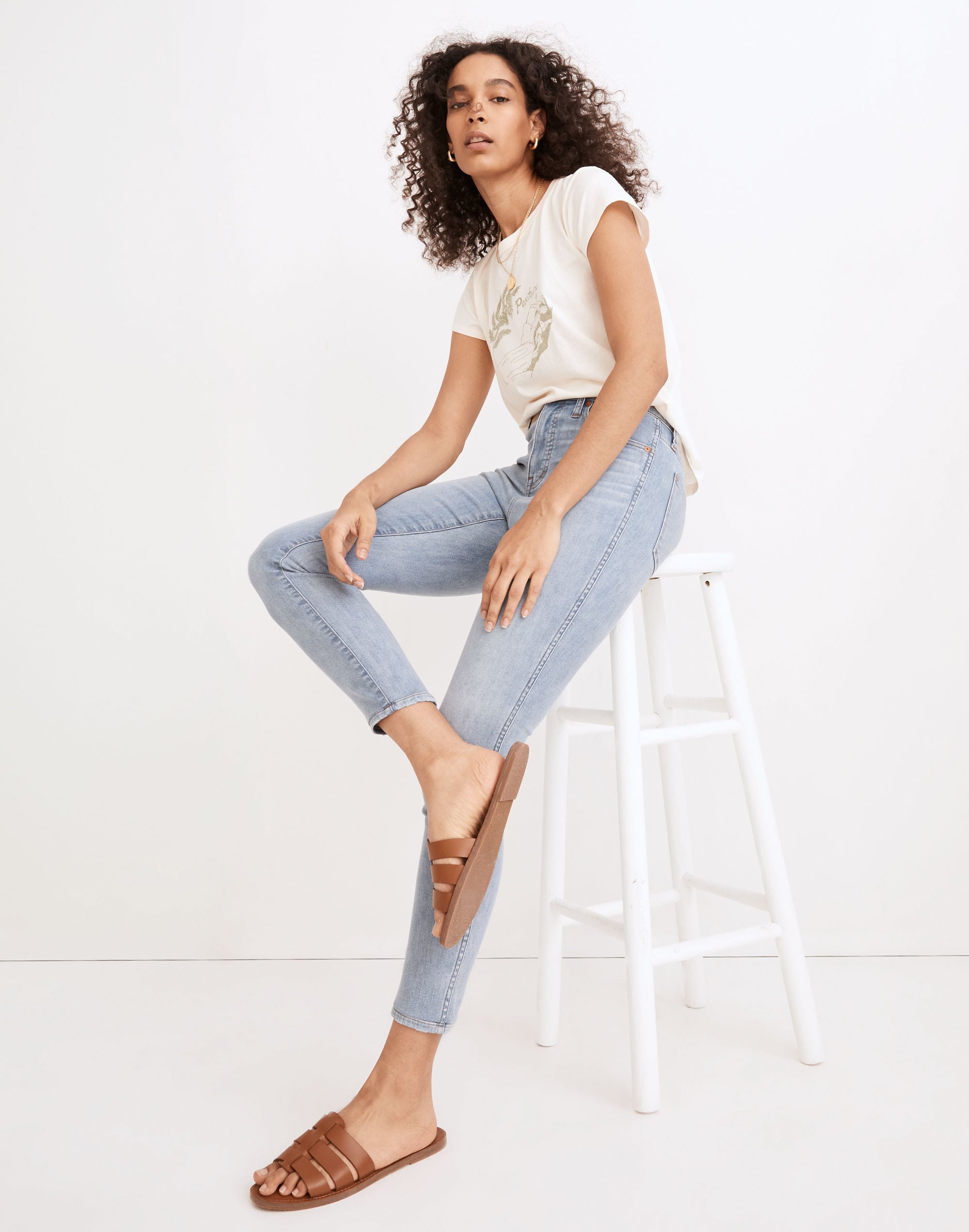 Petite 10" High-Rise Skinny Crop Jeans in Carlton Wash