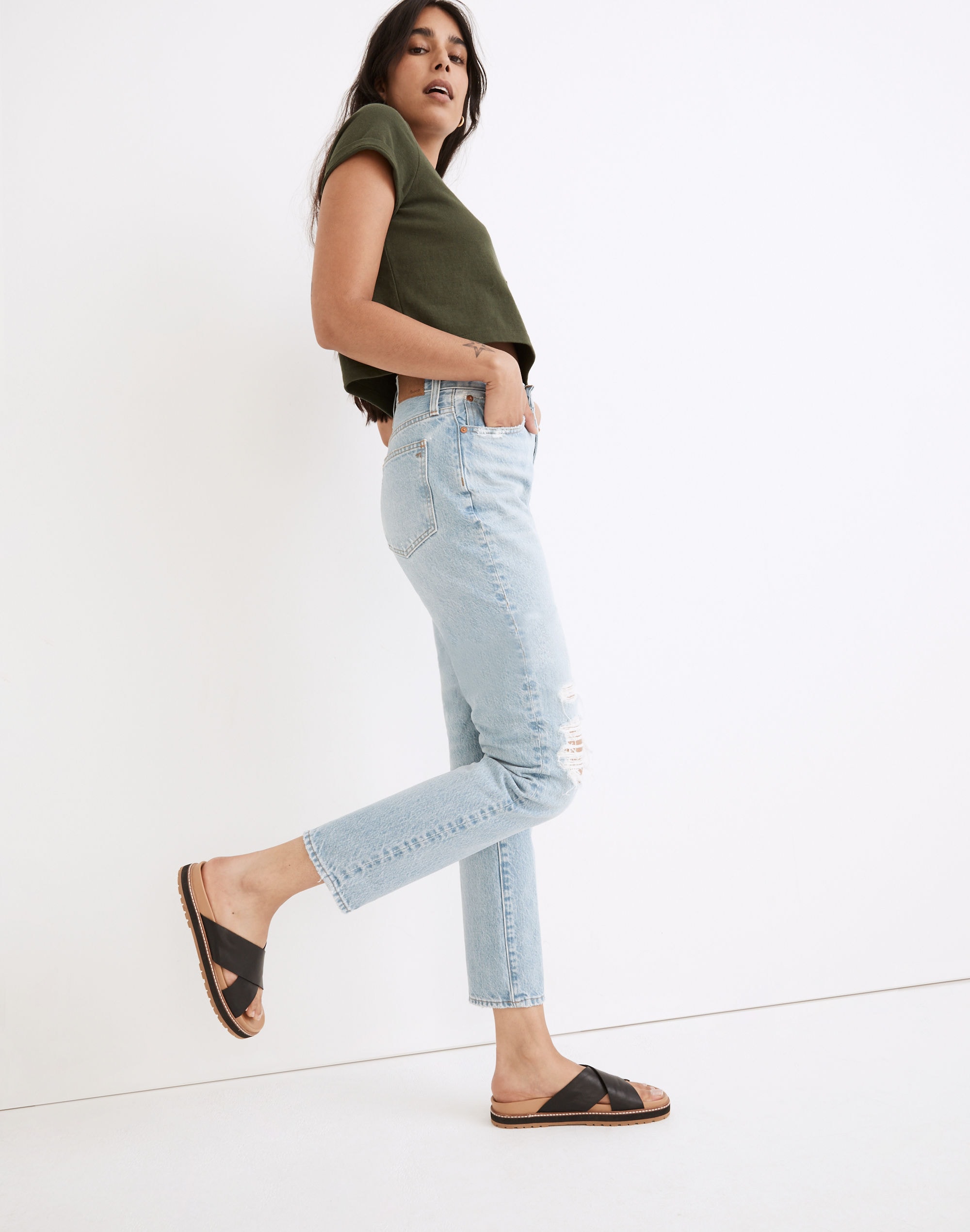 The Perfect Vintage Jean in Grandbay Wash: Ripped Edition