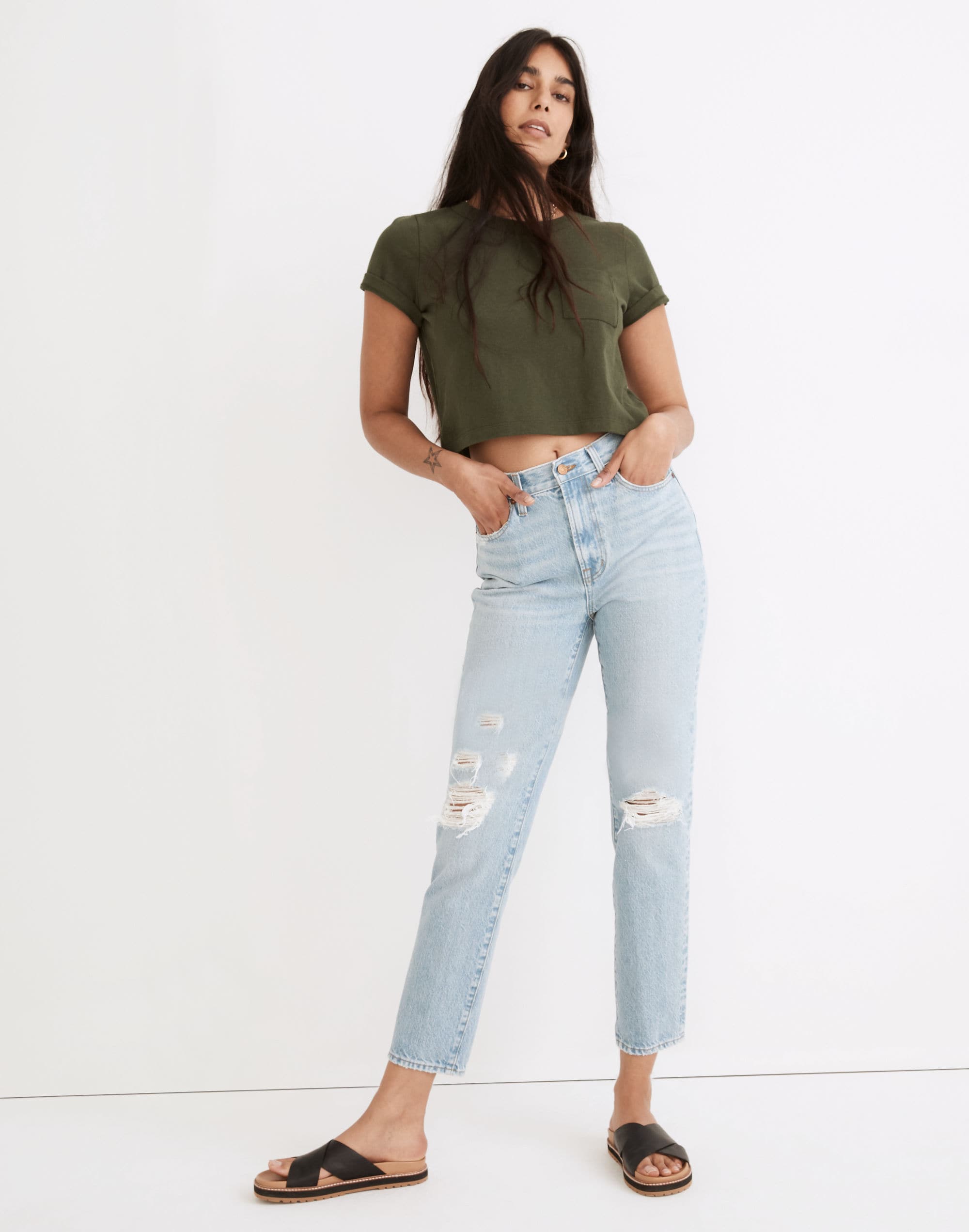 The Perfect Vintage Jean in Grandbay Wash: Ripped Edition