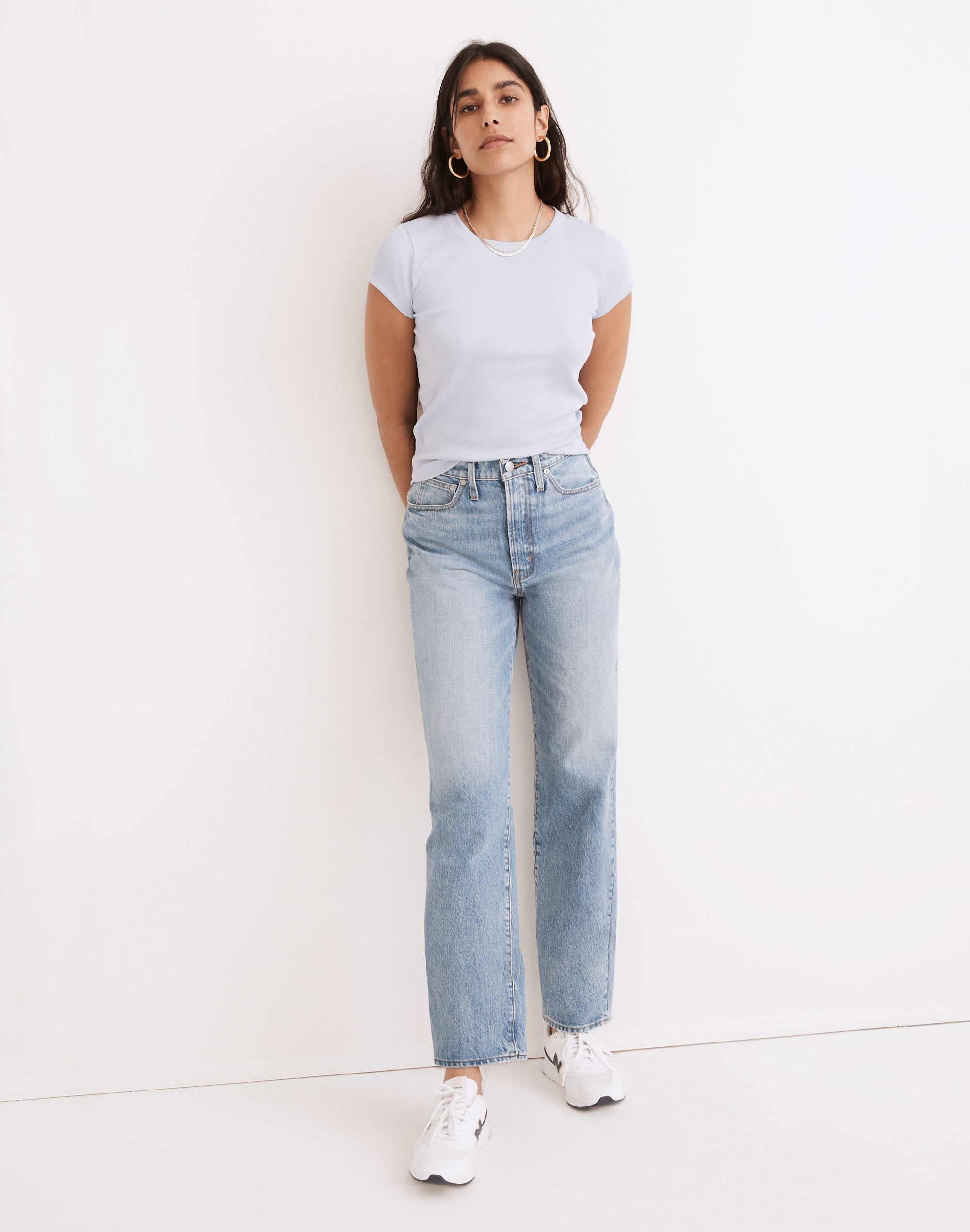 The Perfect Vintage Straight Jean in Seyland Wash