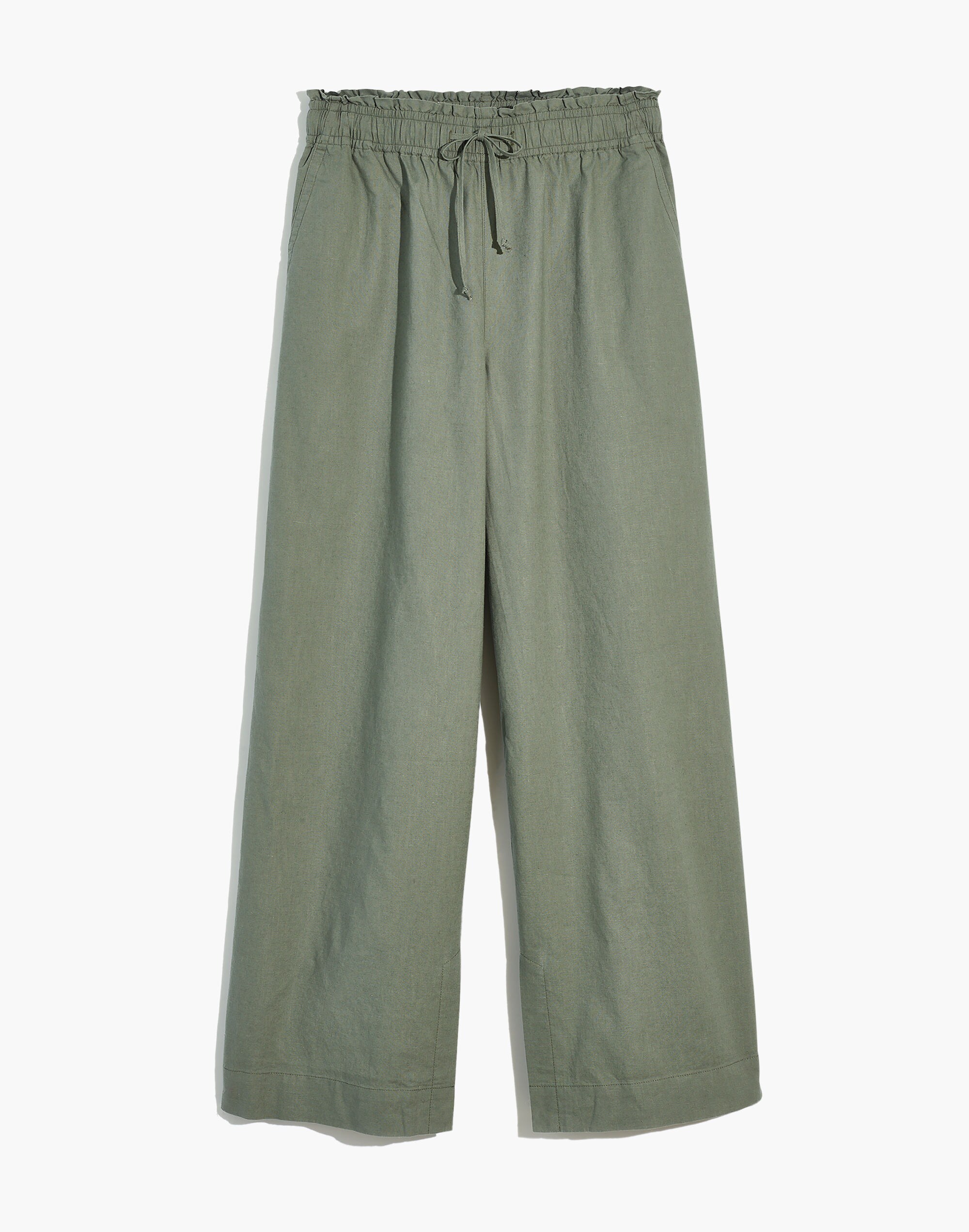 Pull-On High-Rise Wide-Leg Pants: Slit-Hem Edition