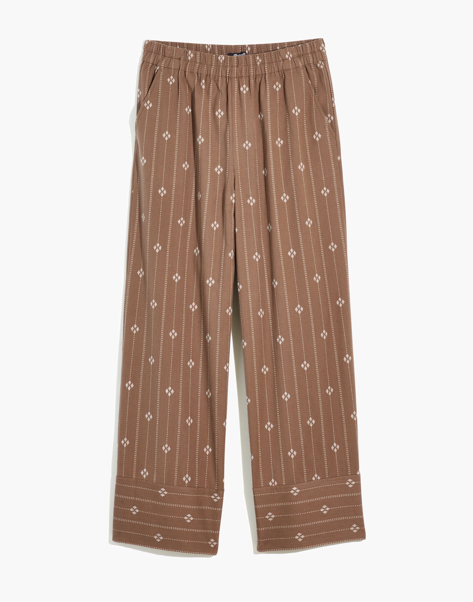 Pull-On High-Rise Straight Pants in Jacquard Stripe-Play