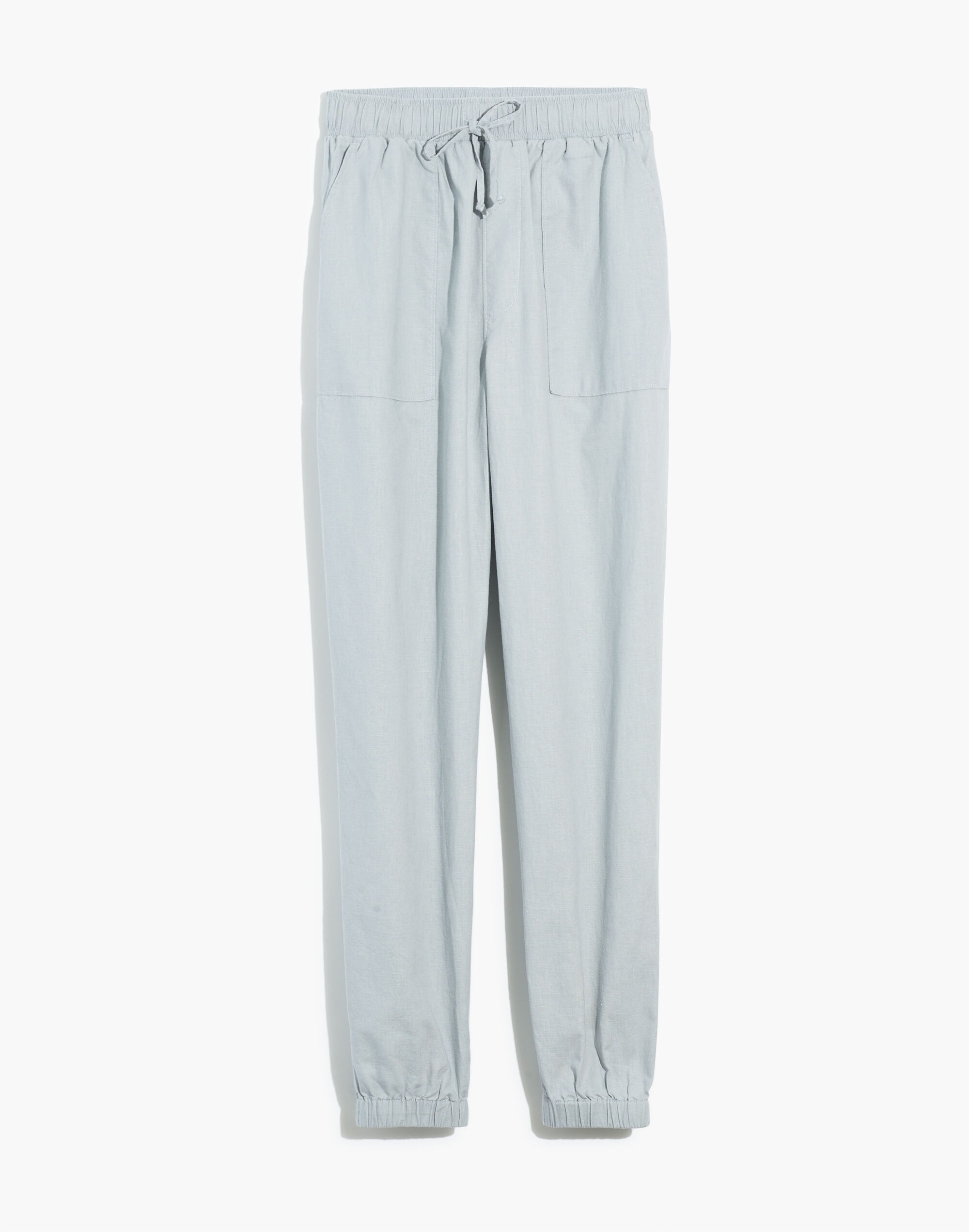 Hemp-Cotton Pull-On High-Rise Jogger Pants
