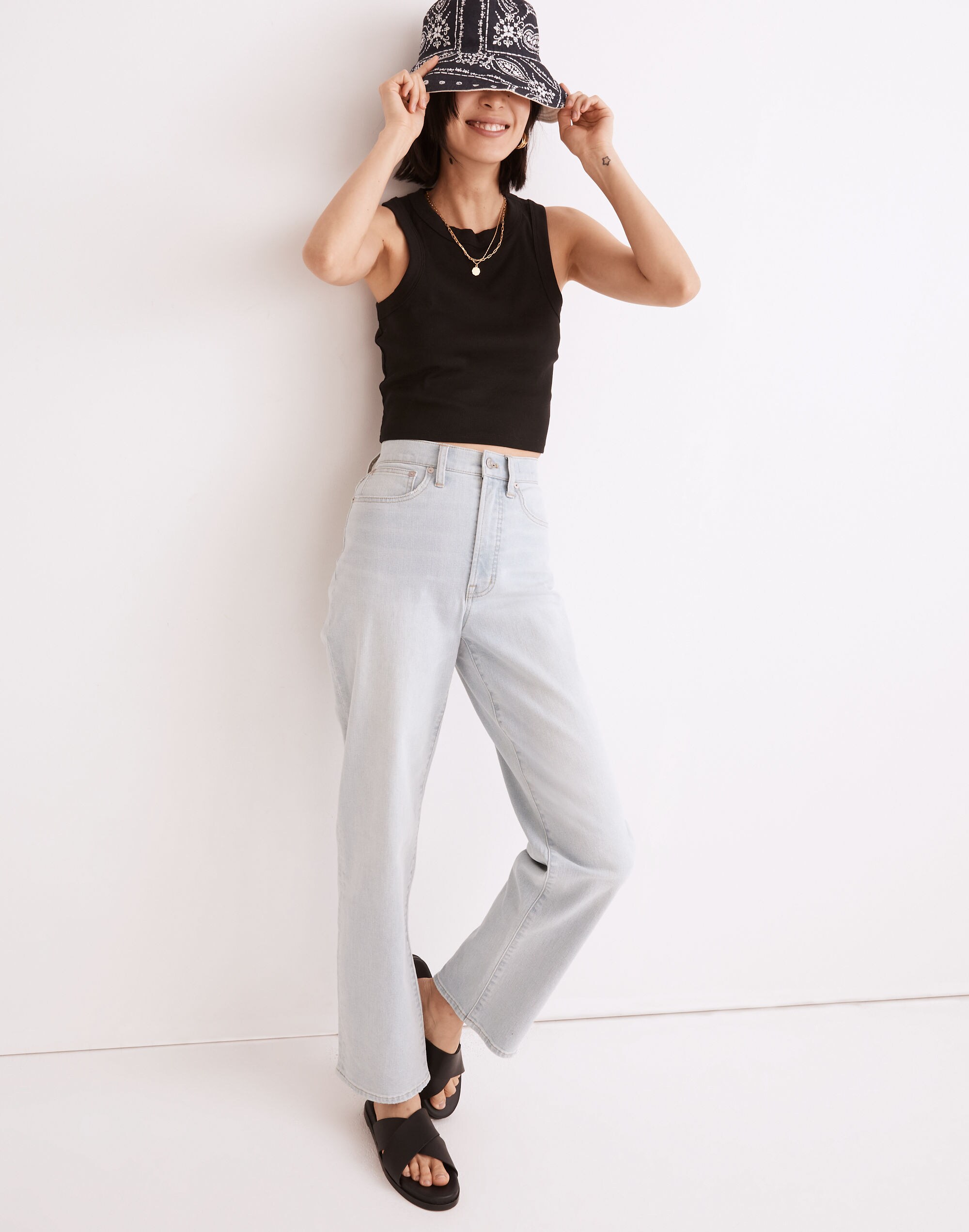 The Perfect Vintage Straight Jean in Mosedale Wash