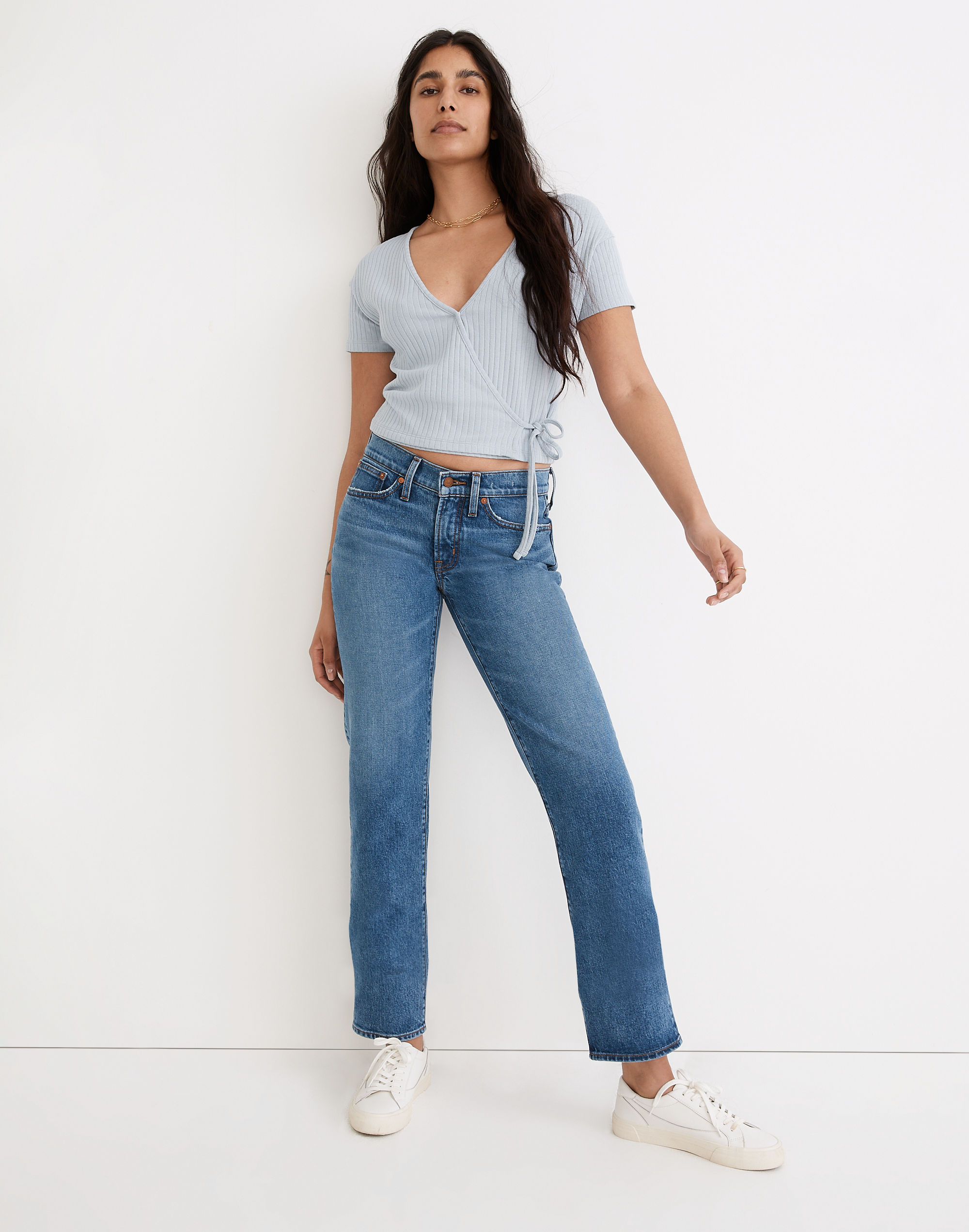 The Low-Rise Perfect Vintage Straight Jean in Bromton Wash