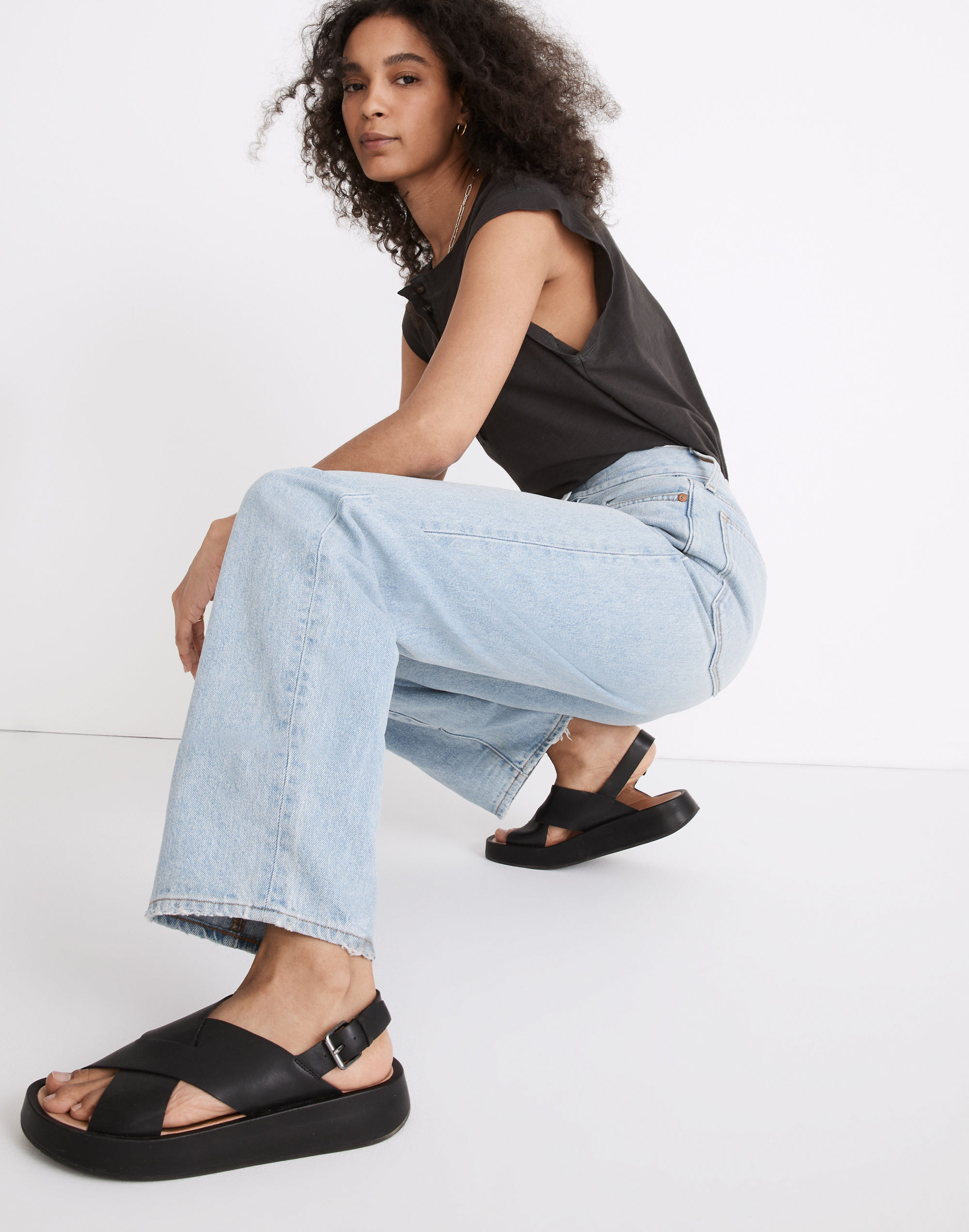 Baggy Straight Jeans in Berteau Wash