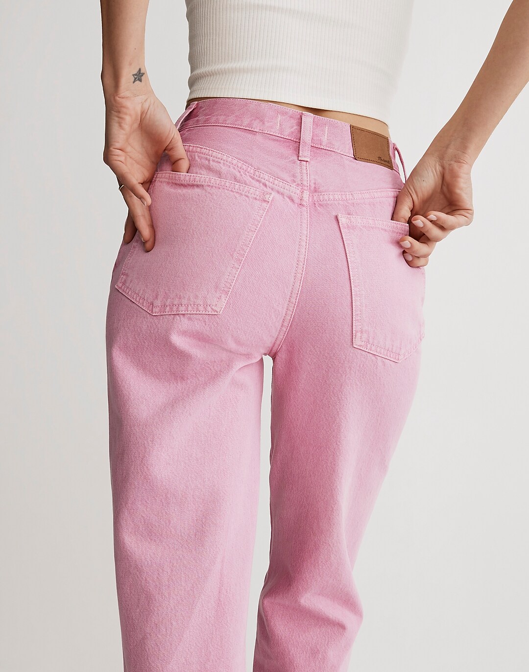 Petite Baggy Straight Jeans: Garment-Dyed Edition