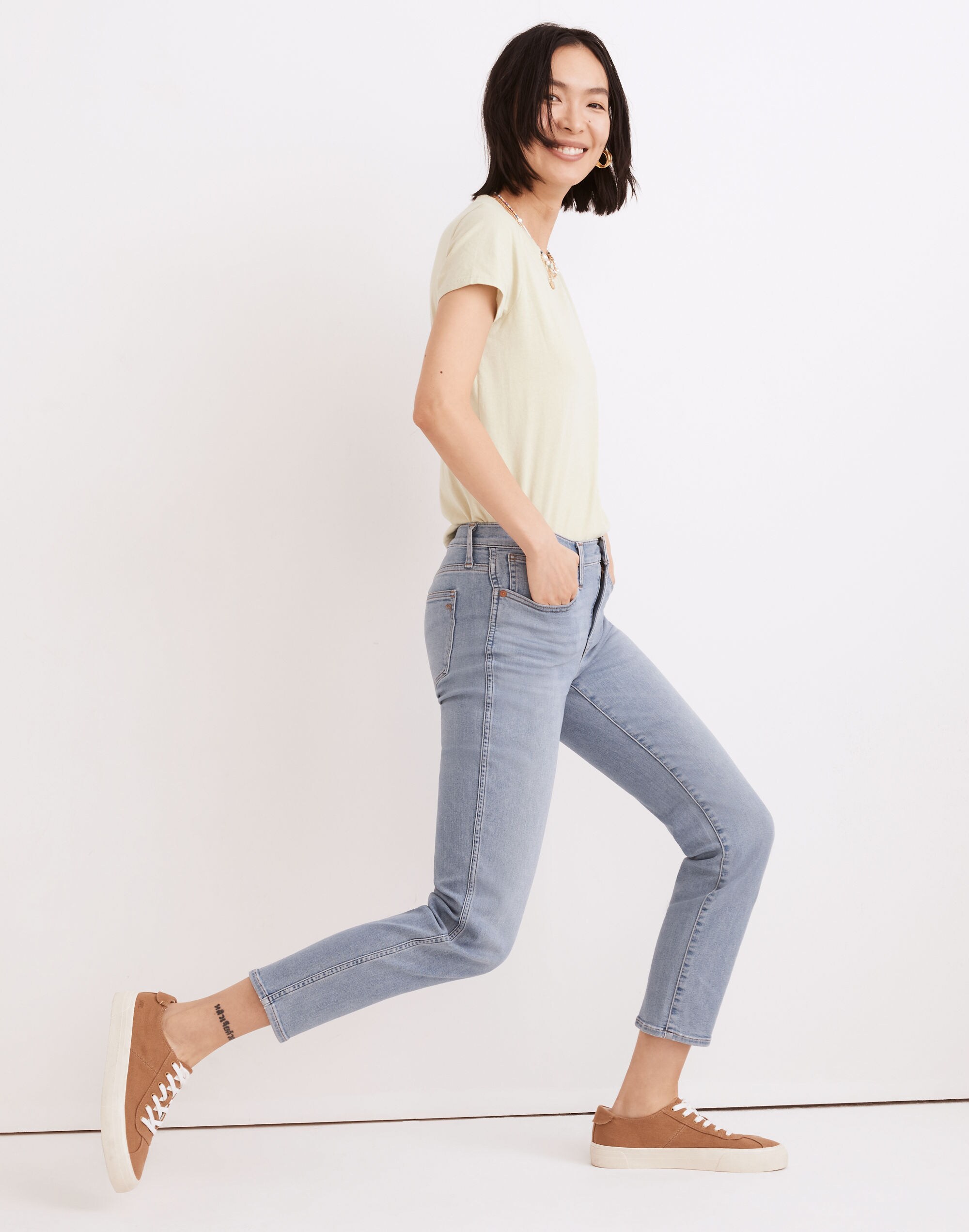 Mid-Rise Stovepipe Jeans in Abell Wash