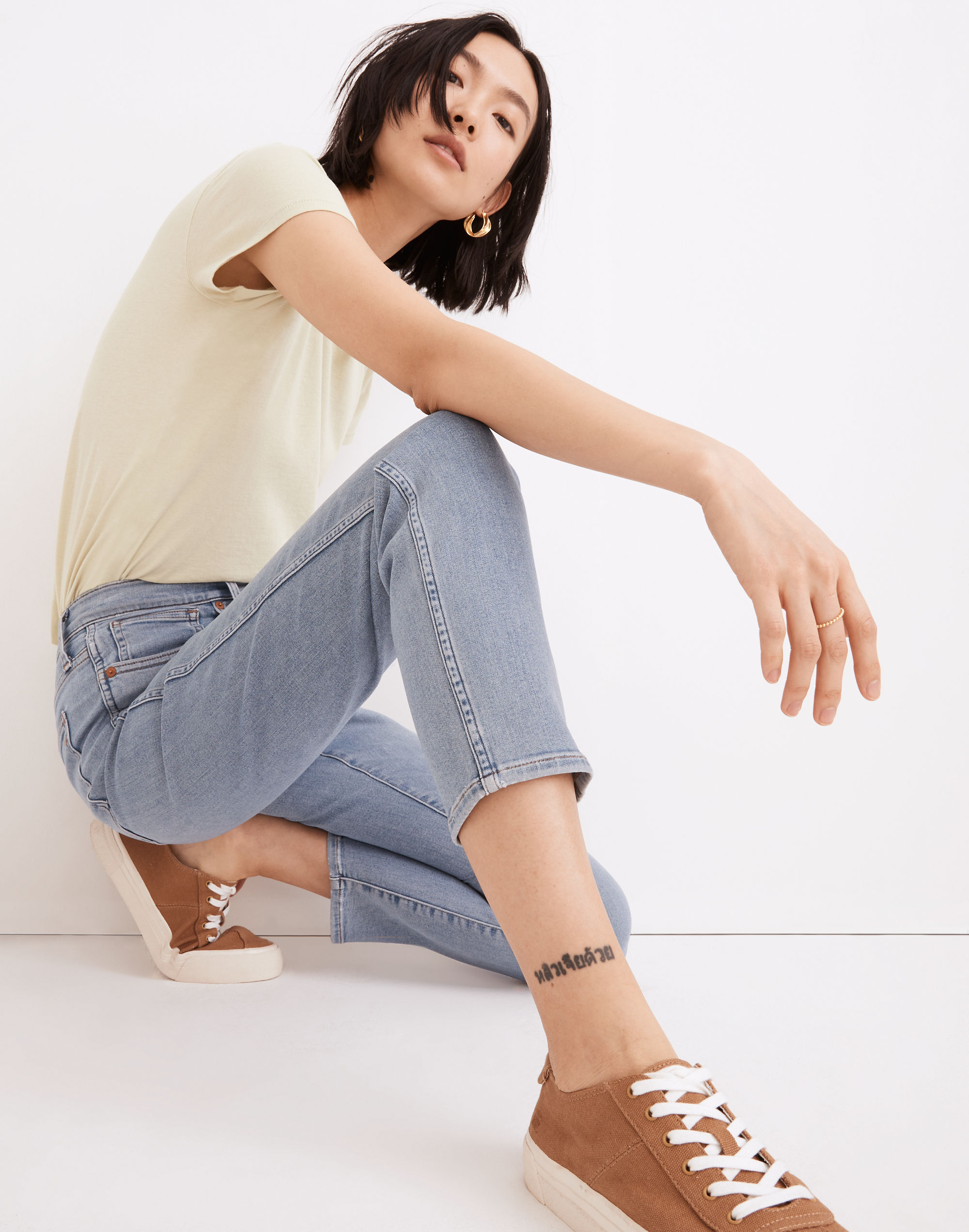 tall mid-rise stovepipe jeans in abell wash