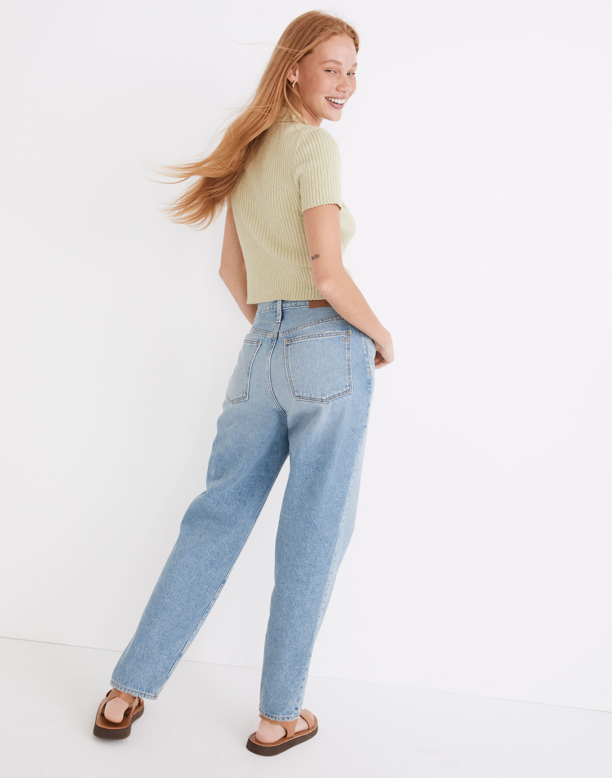 Petite Baggy Tapered Jeans in Whitwell Wash