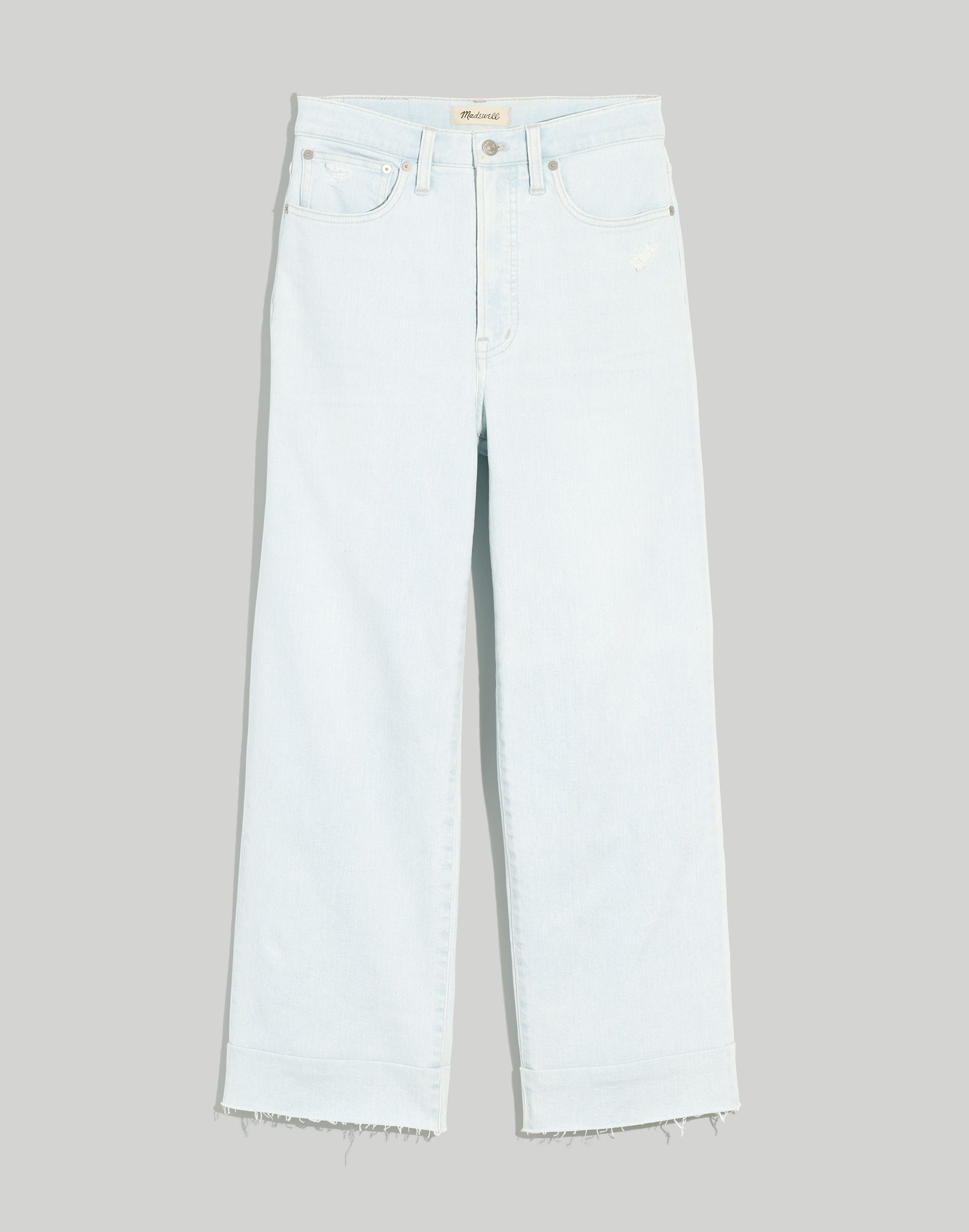 The Petite Perfect Vintage Wide-Leg Crop Jean in Bosworth Wash: Raw-Hem Edition