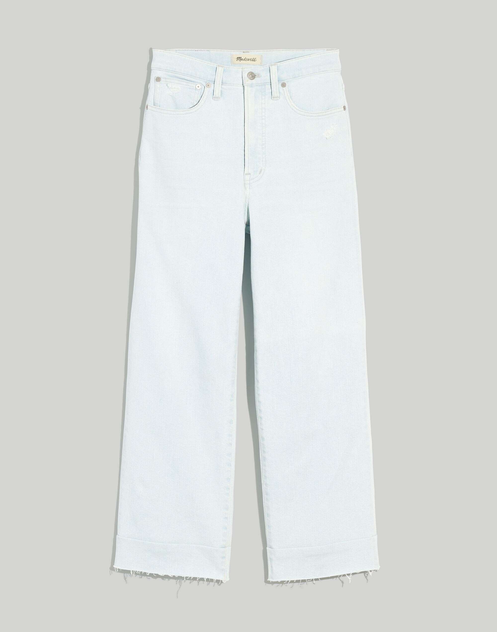 The Perfect Vintage Wide-Leg Crop Jean in Bosworth Wash: Raw-Hem Edition