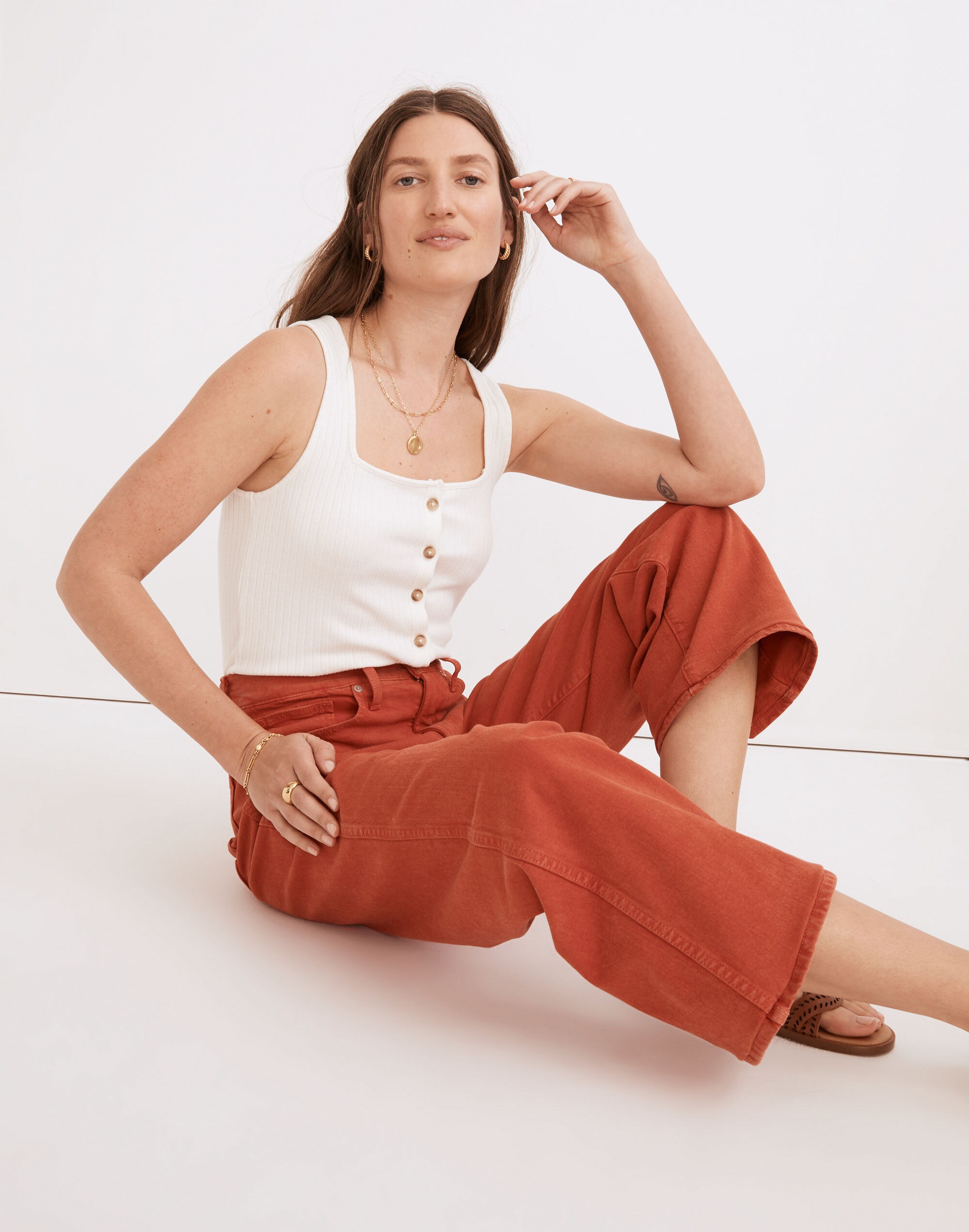 The Perfect Vintage Wide-Leg Jean: Garment-Dyed Edition