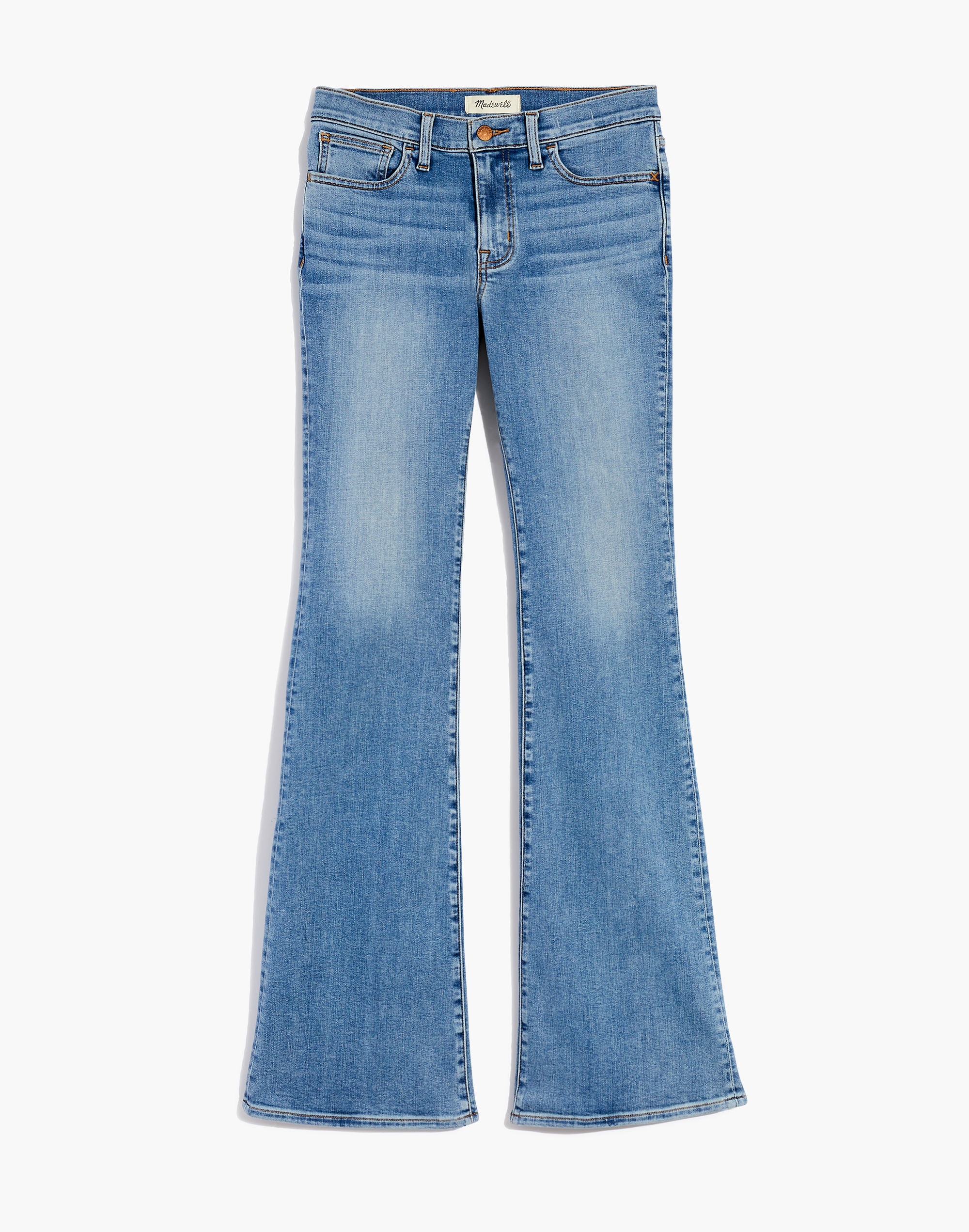 Low-Rise Skinny Flare Jeans in Kinsman Wash
