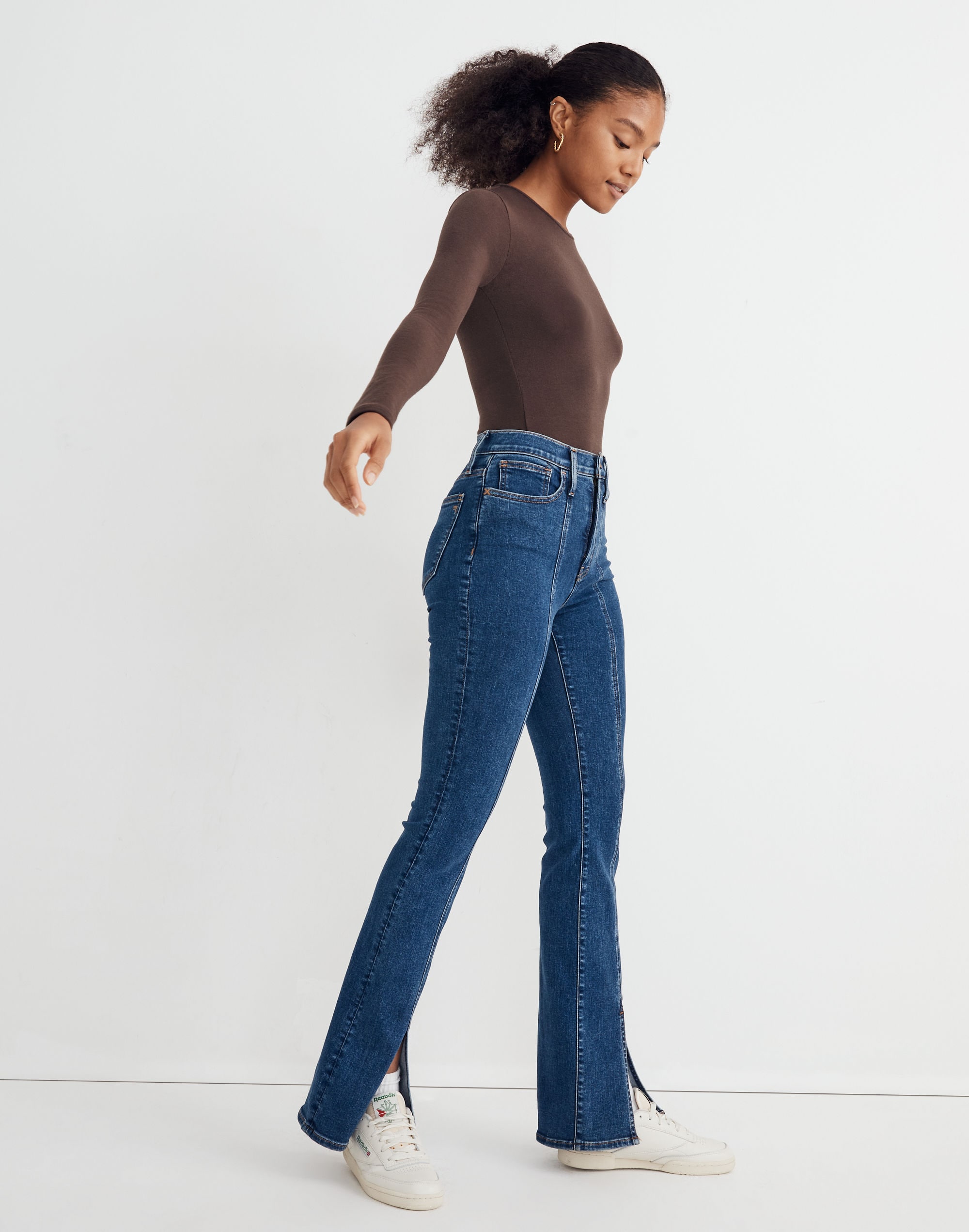 Skinny Flare Jeans in Sevier Wash: Seamed Edition