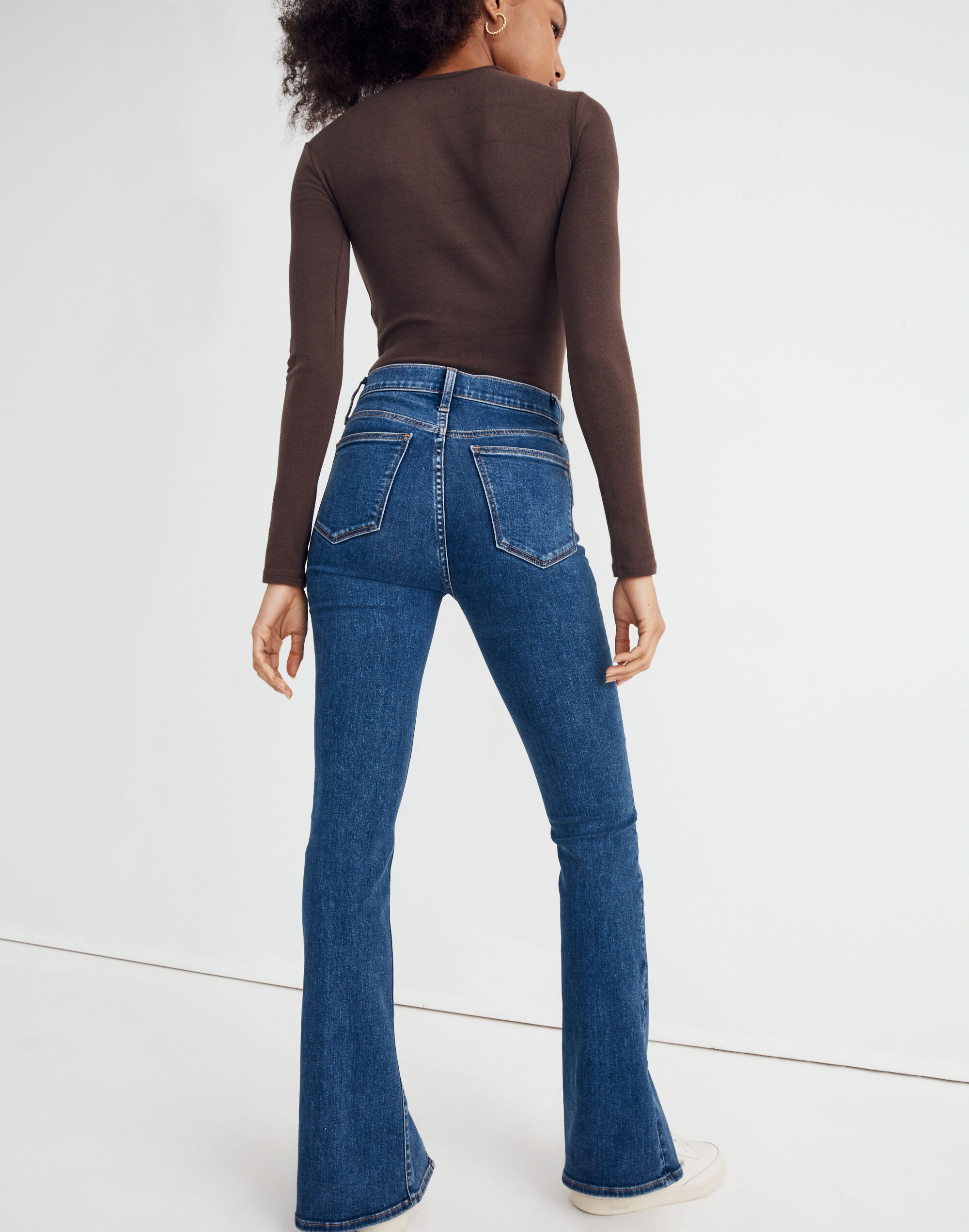 Skinny Flare Jeans in Sevier Wash: Seamed Edition