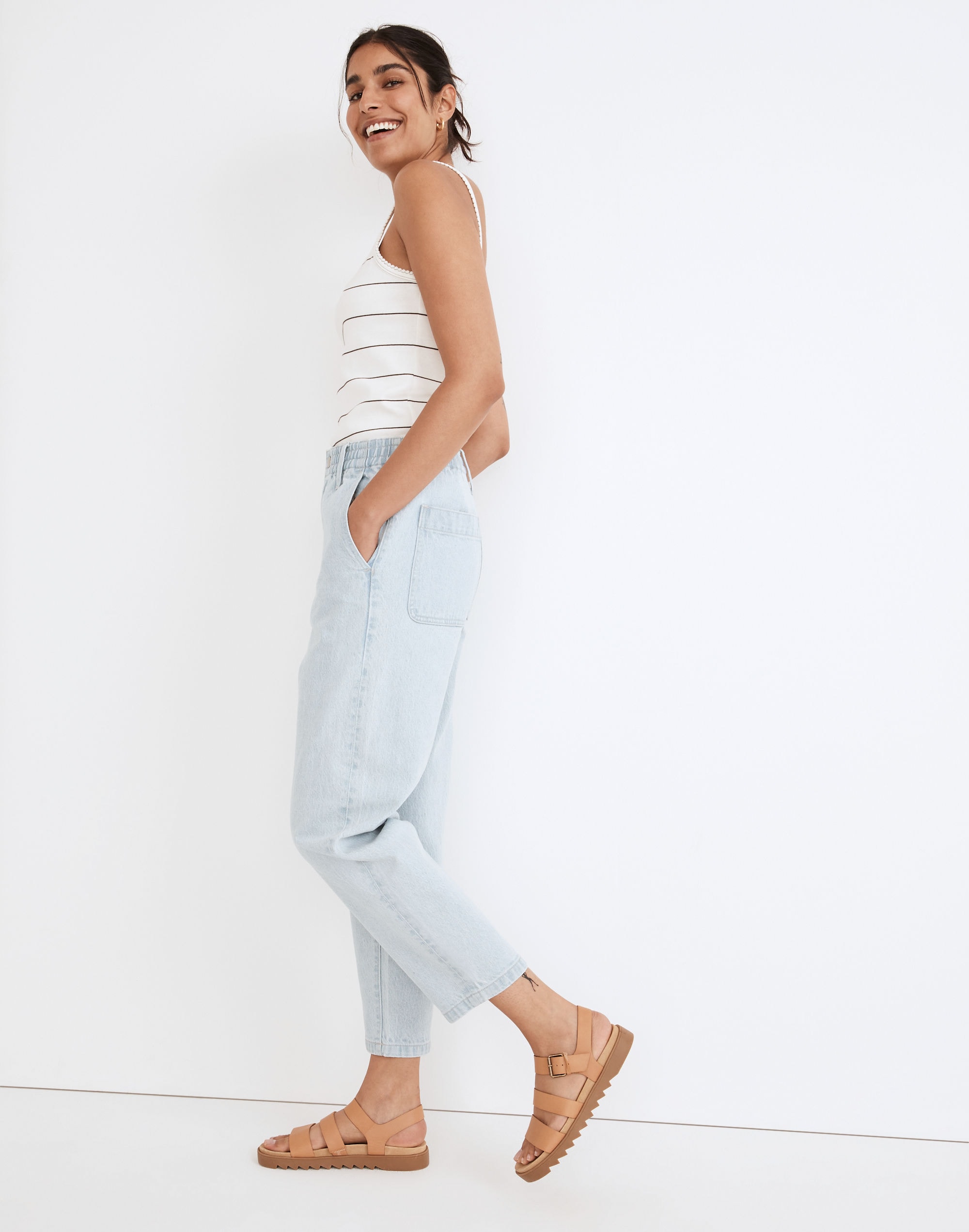 Pull-On Balloon Jeans in Brittany Wash: TENCEL&trade; Denim Edition