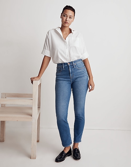 Tall Curvy Stovepipe Jeans in Leaside Wash
