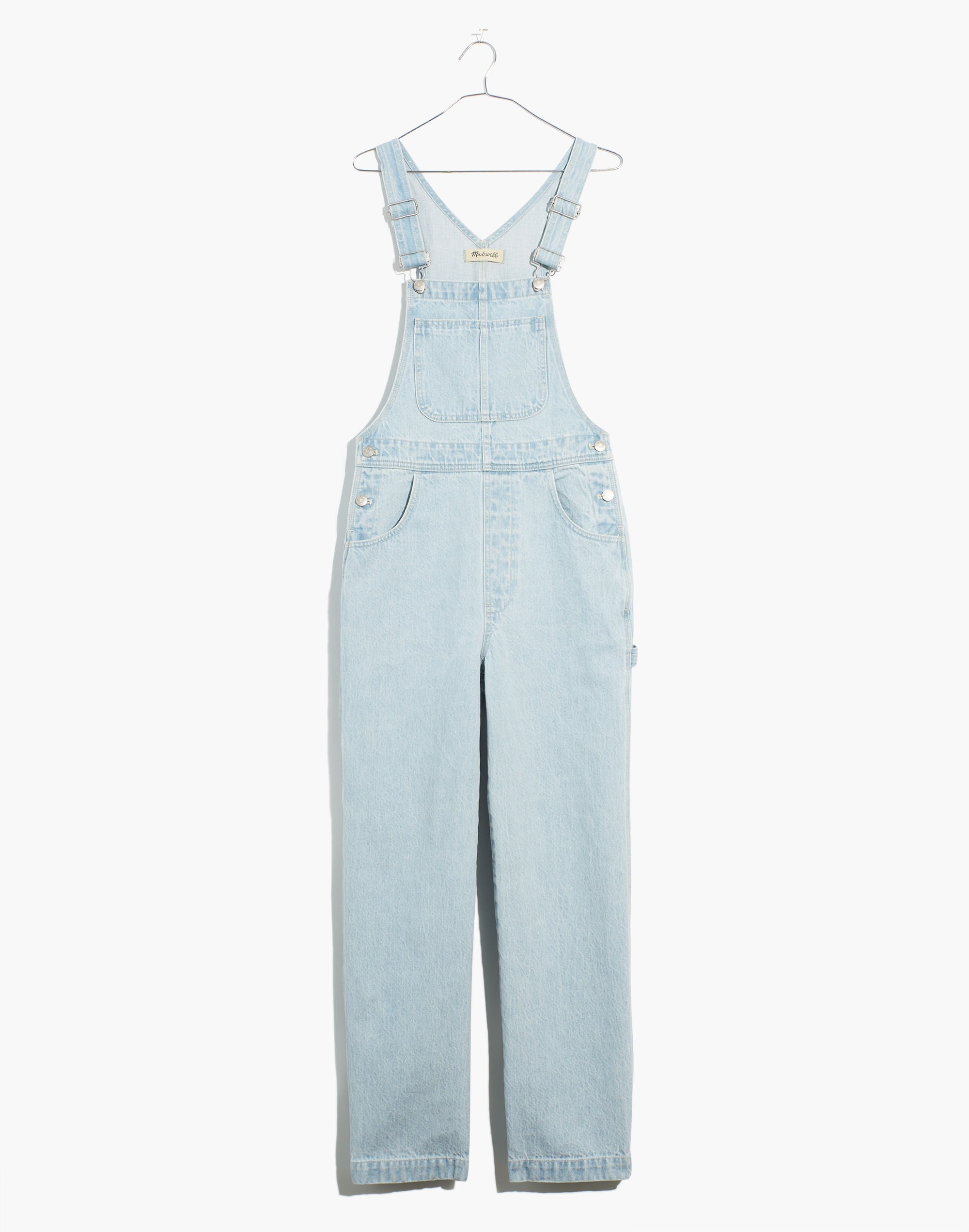 Denim Oversized Carpenter Overalls in Bretton Wash