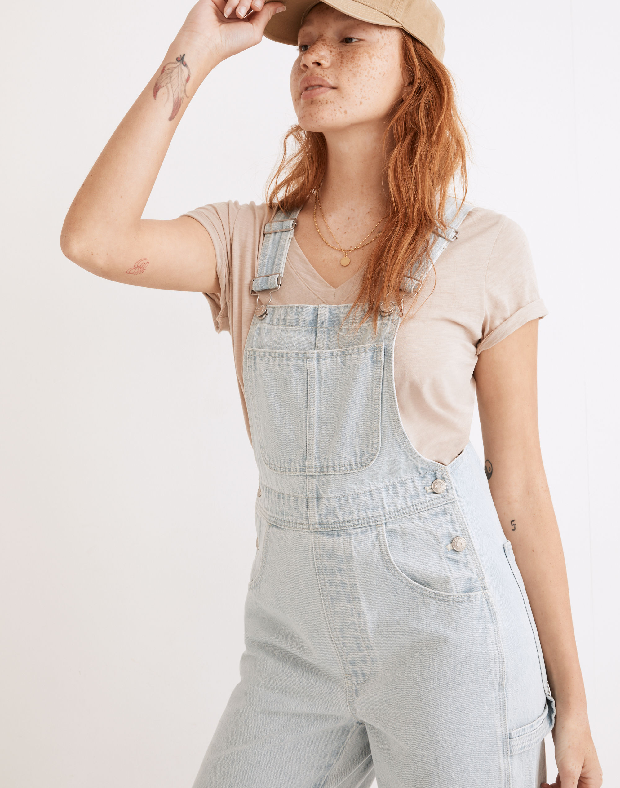Denim Oversized Carpenter Overalls in Bretton Wash